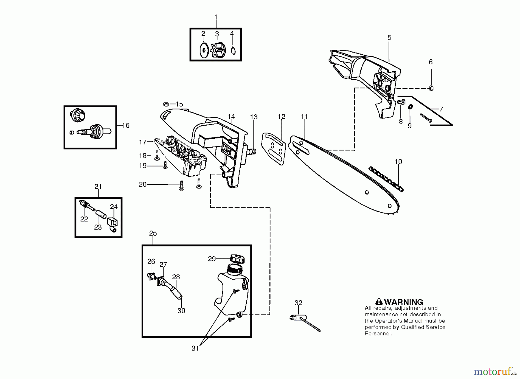 Poulan / Weed Eater Zubehör U5500P (579257601) - Poulan Pro Pole Pruner Attachment (2011-10) CUTTING EQUIPMENT