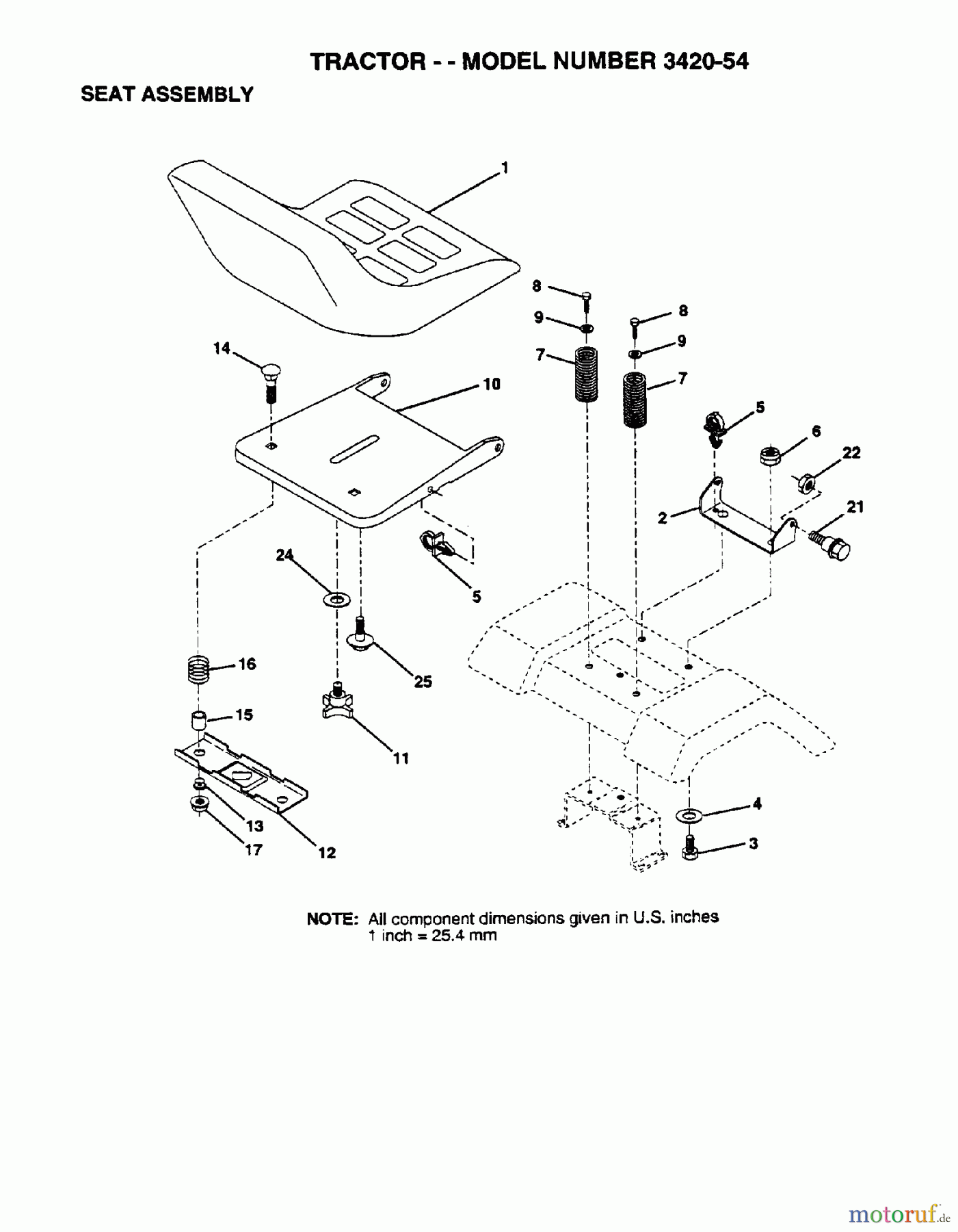 Poulan / Weed Eater Rasen und Gartentraktoren 342054 - Poulan Lawn Tractor (2006-03) SEAT