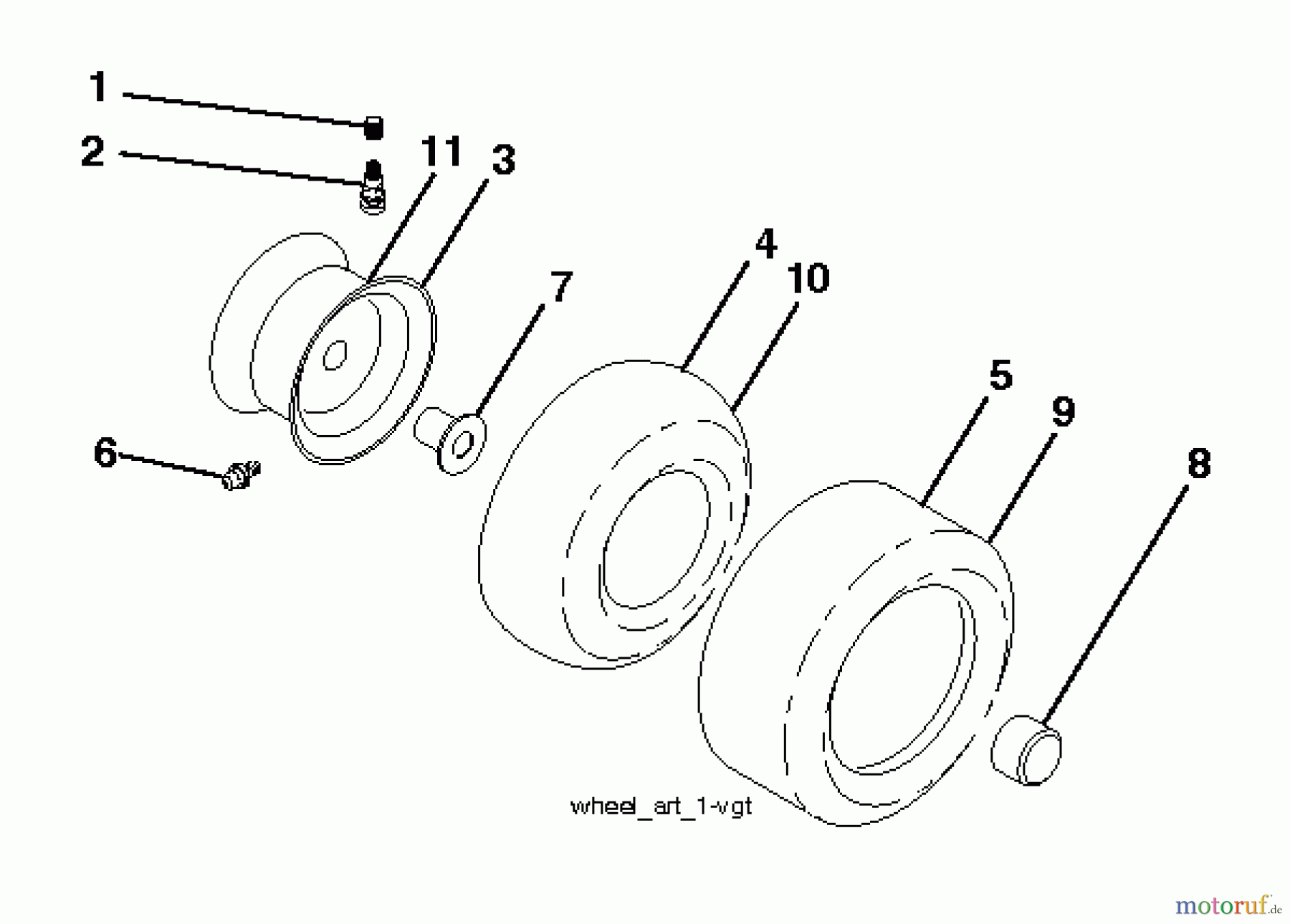  Poulan / Weed Eater Rasen und Gartentraktoren PB20H42YT (96042012402) - Poulan Pro Lawn Tractor (2011-05) WHEELS TIRES