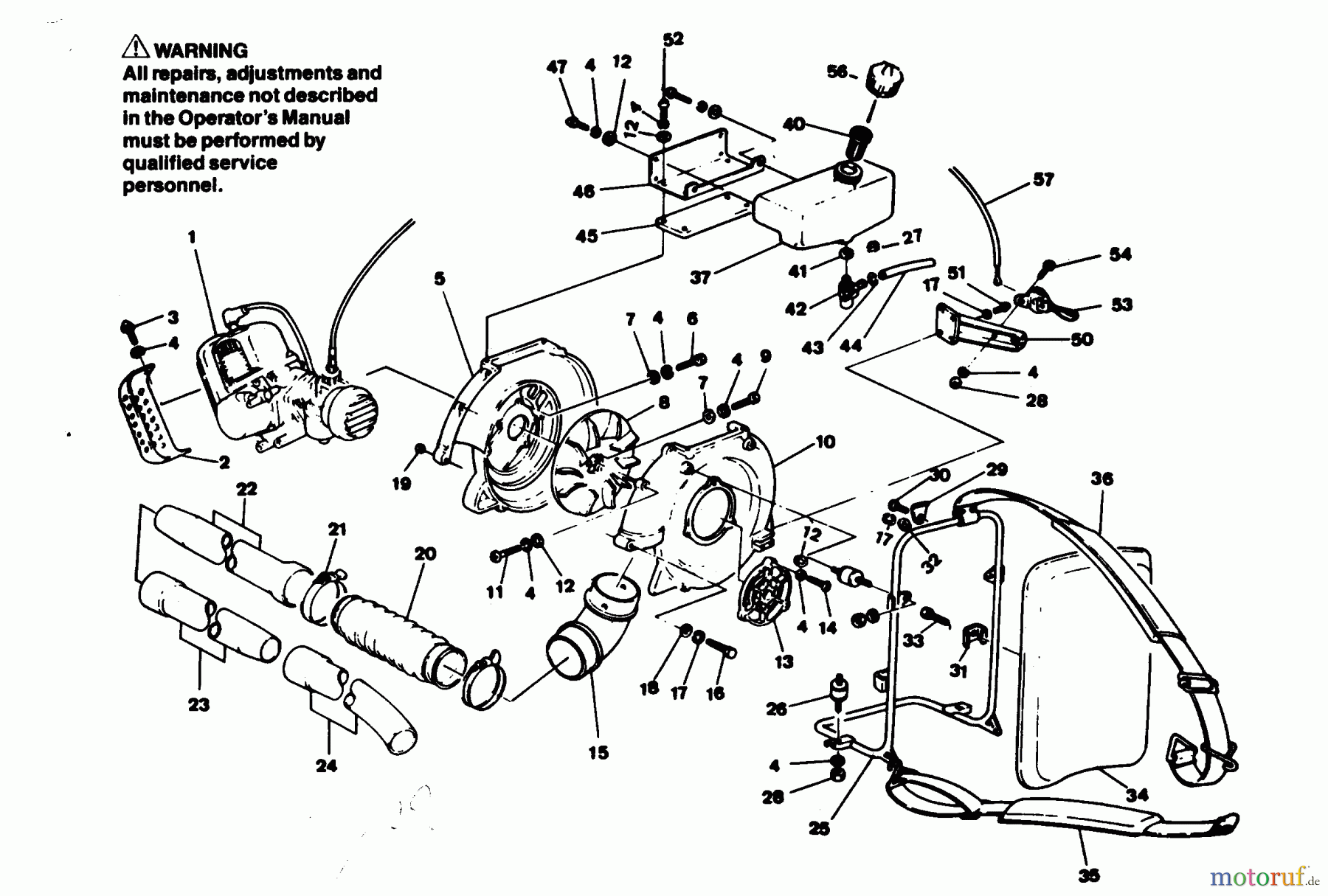 Poulan / Weed Eater Bläser / Sauger / Häcksler / Mulchgeräte 900 - Weed Eater Blower BLOWER ASSEMBLY