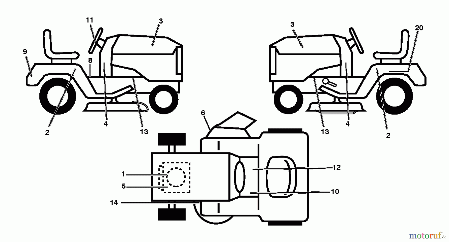 Poulan / Weed Eater Rasen und Gartentraktoren PO12530LT (96041021302) - Poulan Lawn Tractor (2013-03) DECALS