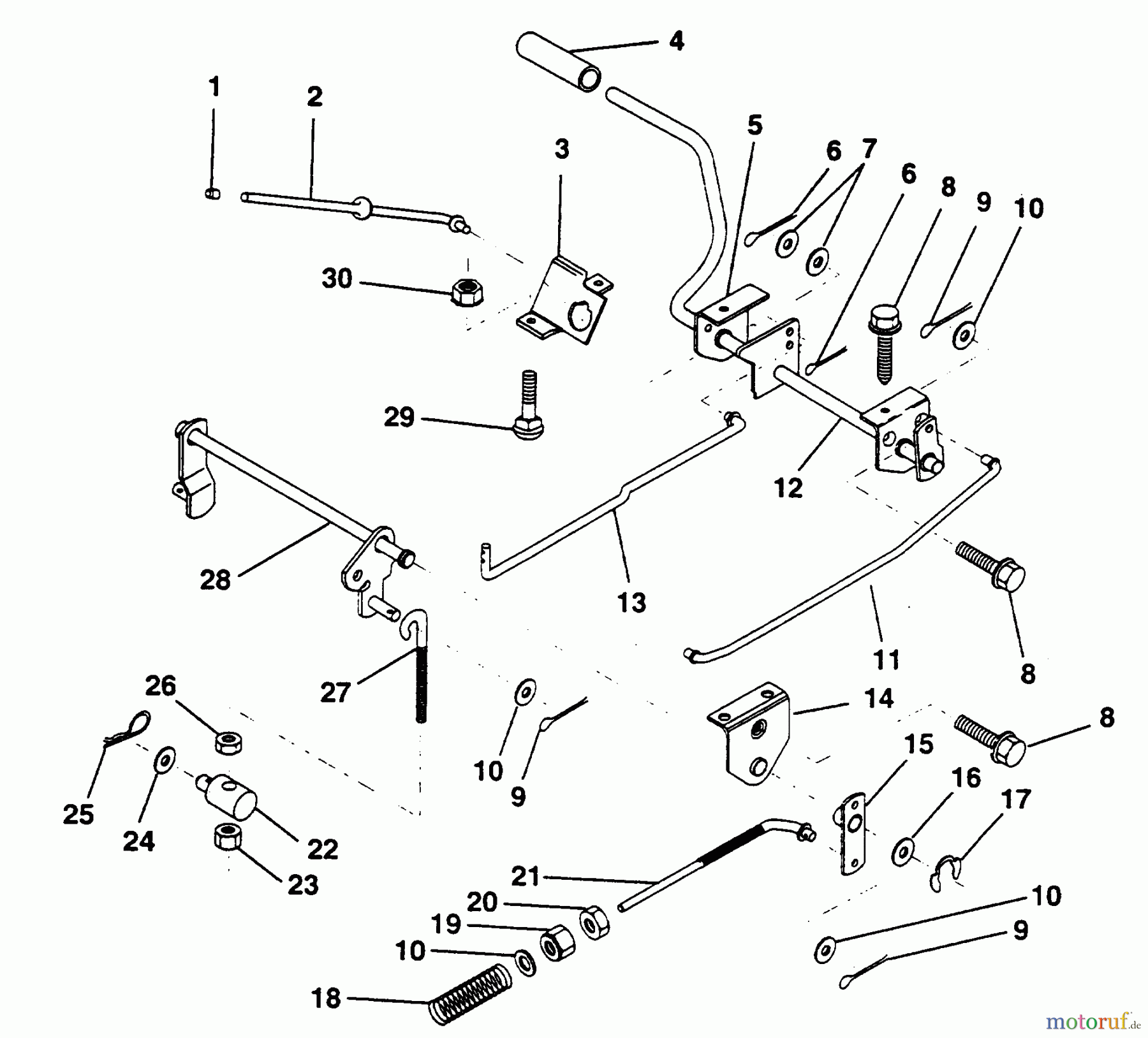 Poulan / Weed Eater Rasen und Gartentraktoren PP1036SA - Poulan Pro Lawn Tractor BRAKE / REAR MOWER LIFT LEVER