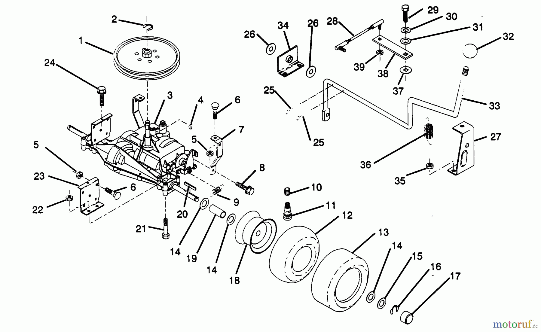  Poulan / Weed Eater Rasen und Gartentraktoren PP1136A - Poulan Pro Lawn Tractor TRANSAXLE