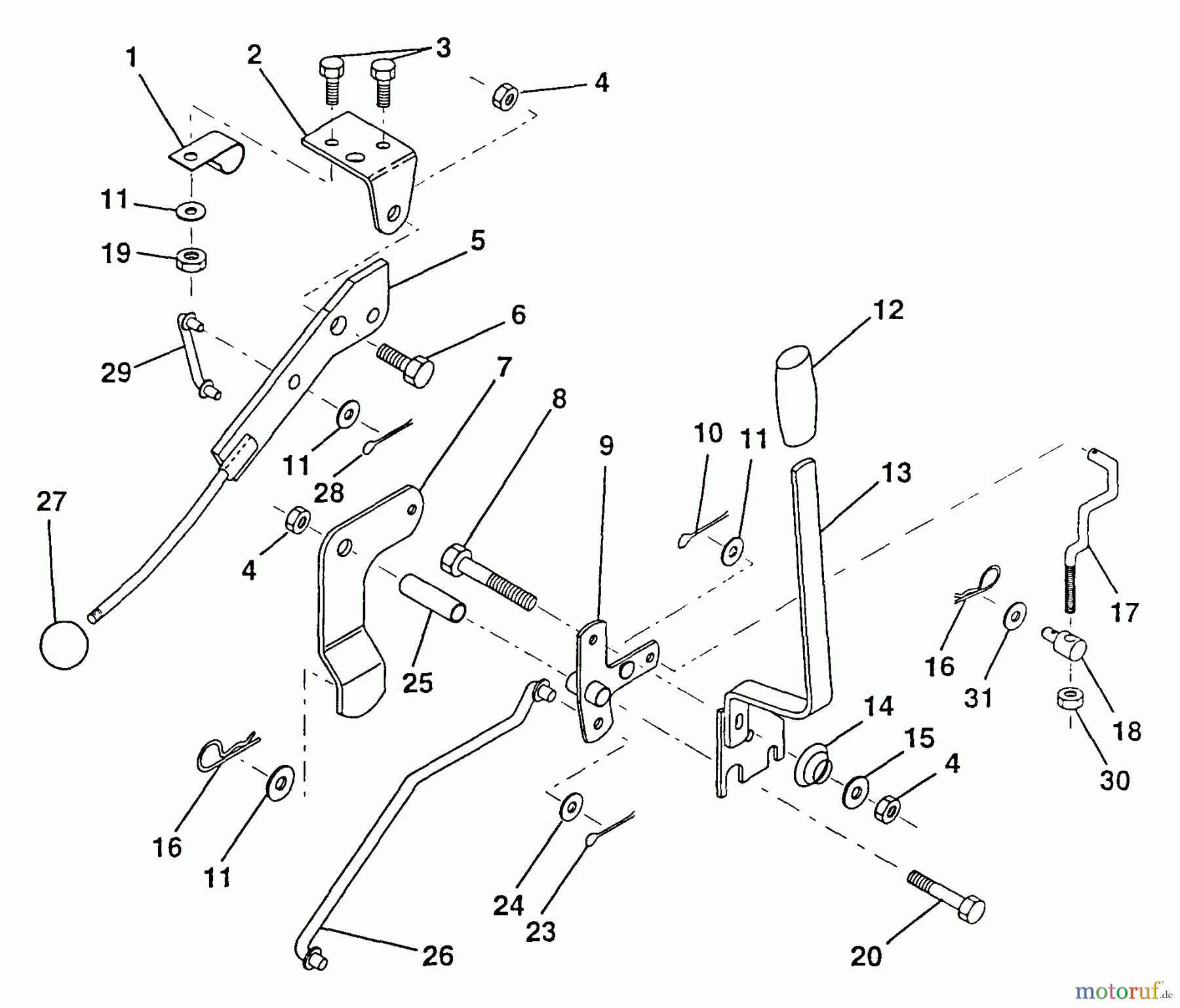  Poulan / Weed Eater Rasen und Gartentraktoren PP11536 - Poulan Pro Lawn Tractor Mower Lift Lever