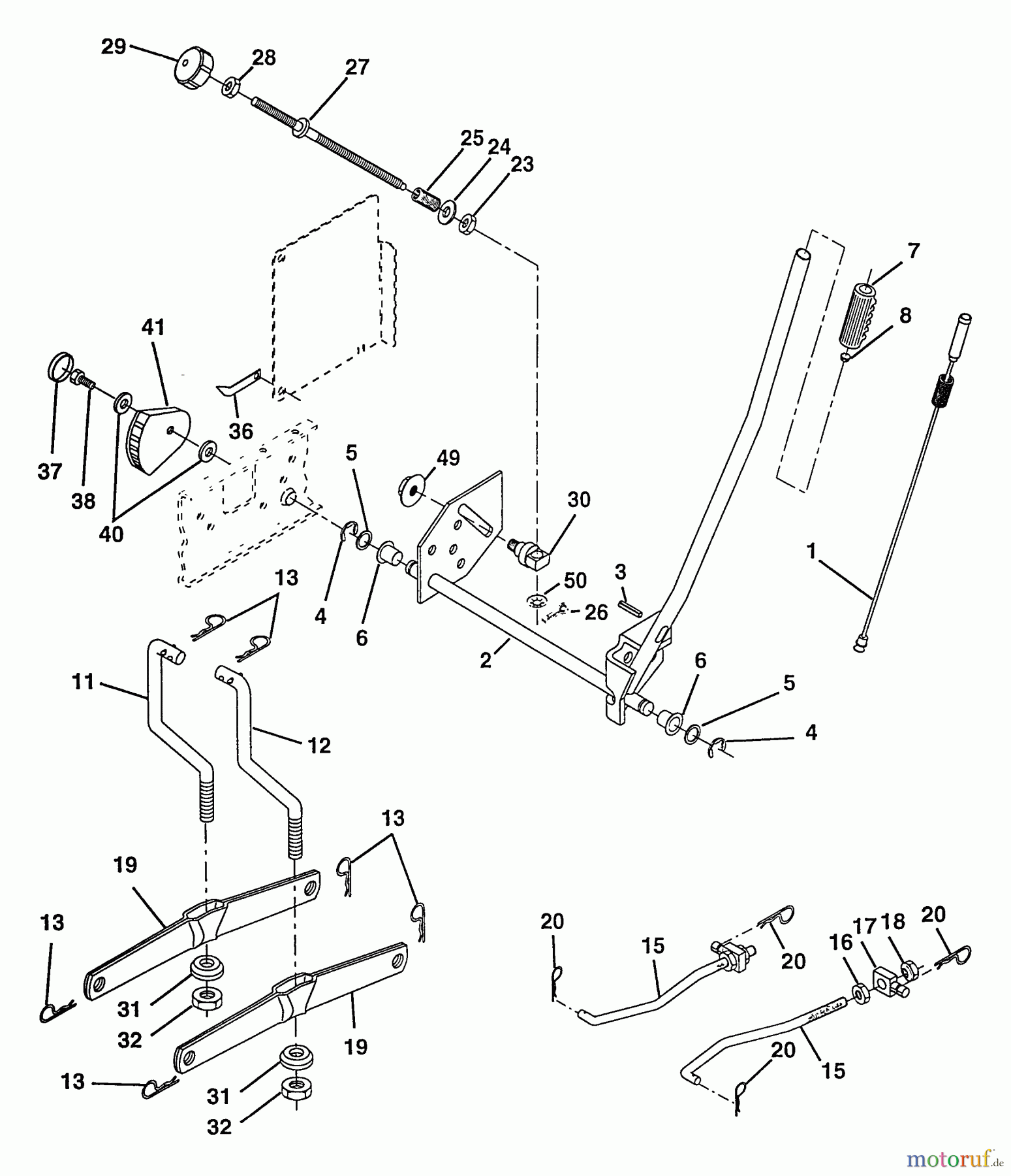  Poulan / Weed Eater Rasen und Gartentraktoren PP20H46A - Poulan Pro Lawn Tractor Mower Lift