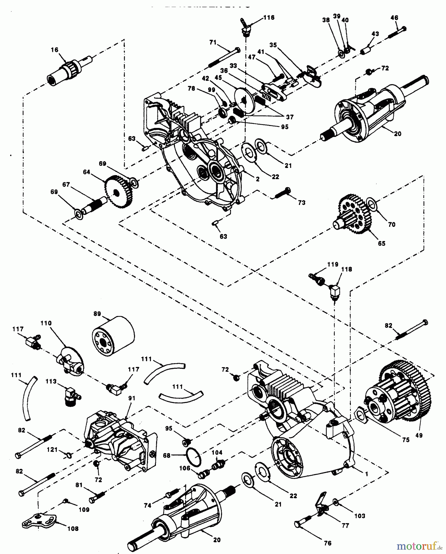 Poulan / Weed Eater Rasen und Gartentraktoren PP22H50K - Poulan Pro Lawn Tractor TRANSAXLE HYDRO GEAR MODEL NUMBER 214-3010