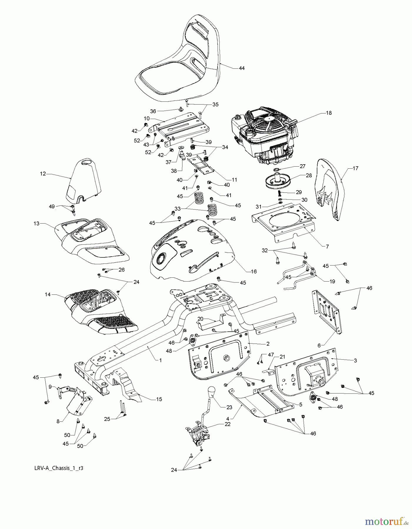  Poulan / Weed Eater Rasen und Gartentraktoren WE261 (96024000202) - Weed Eater Lawn Tractor (2011-10) CHASSIS ENCLOSURES