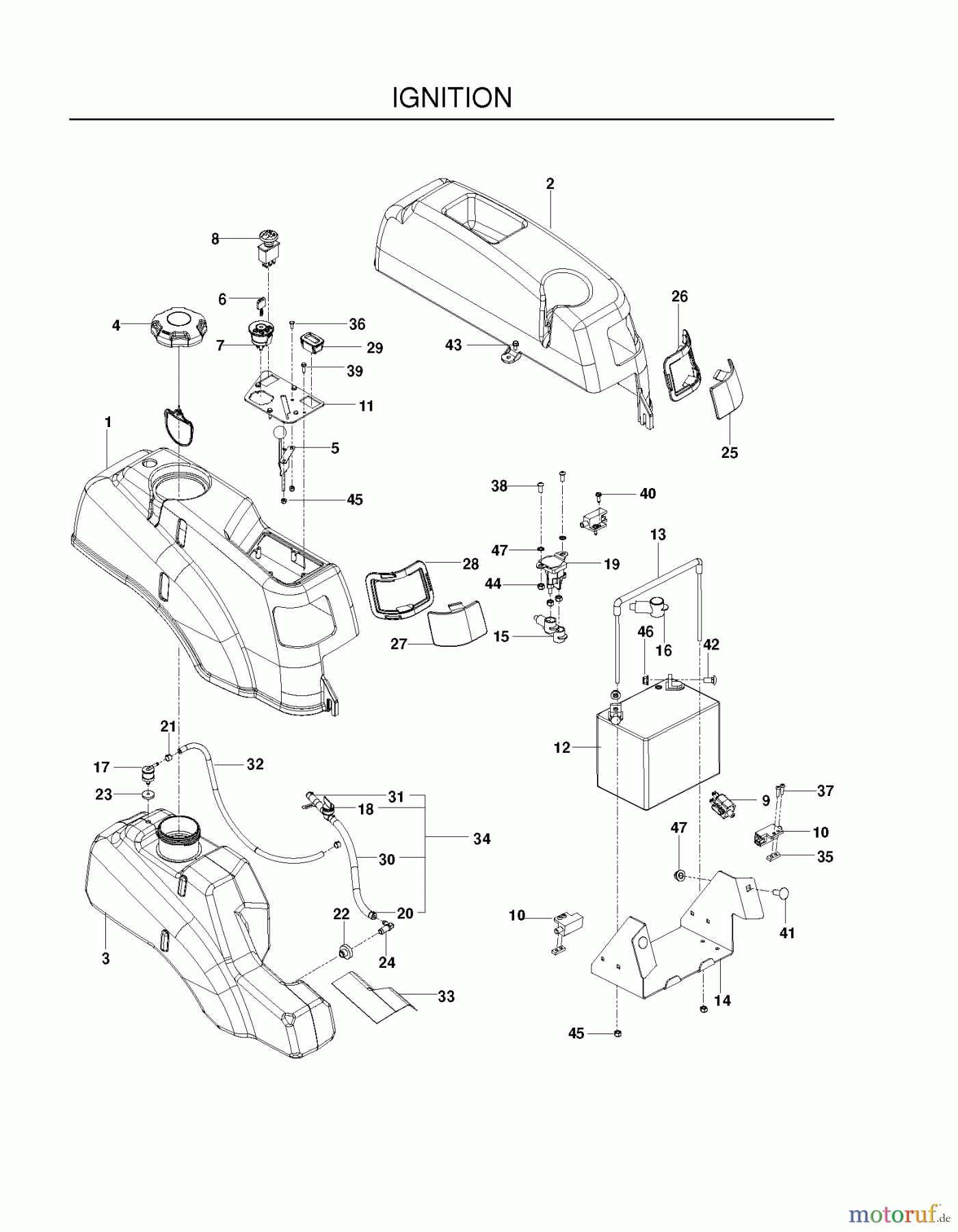  Poulan / Weed Eater Nullwendekreismäher, Zeroturn 461ZX (966681801) - Poulan Pro 46