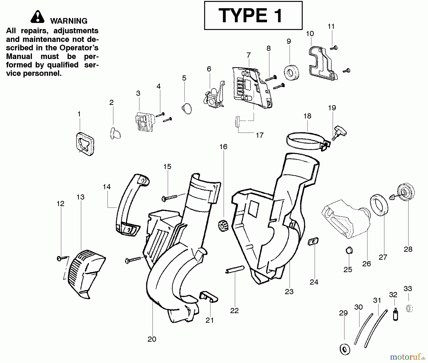 Poulan / Weed Eater Bläser / Sauger / Häcksler / Mulchgeräte BV2000LE (Type 1) - Weed Eater Barracuda Blower Housing Type 1