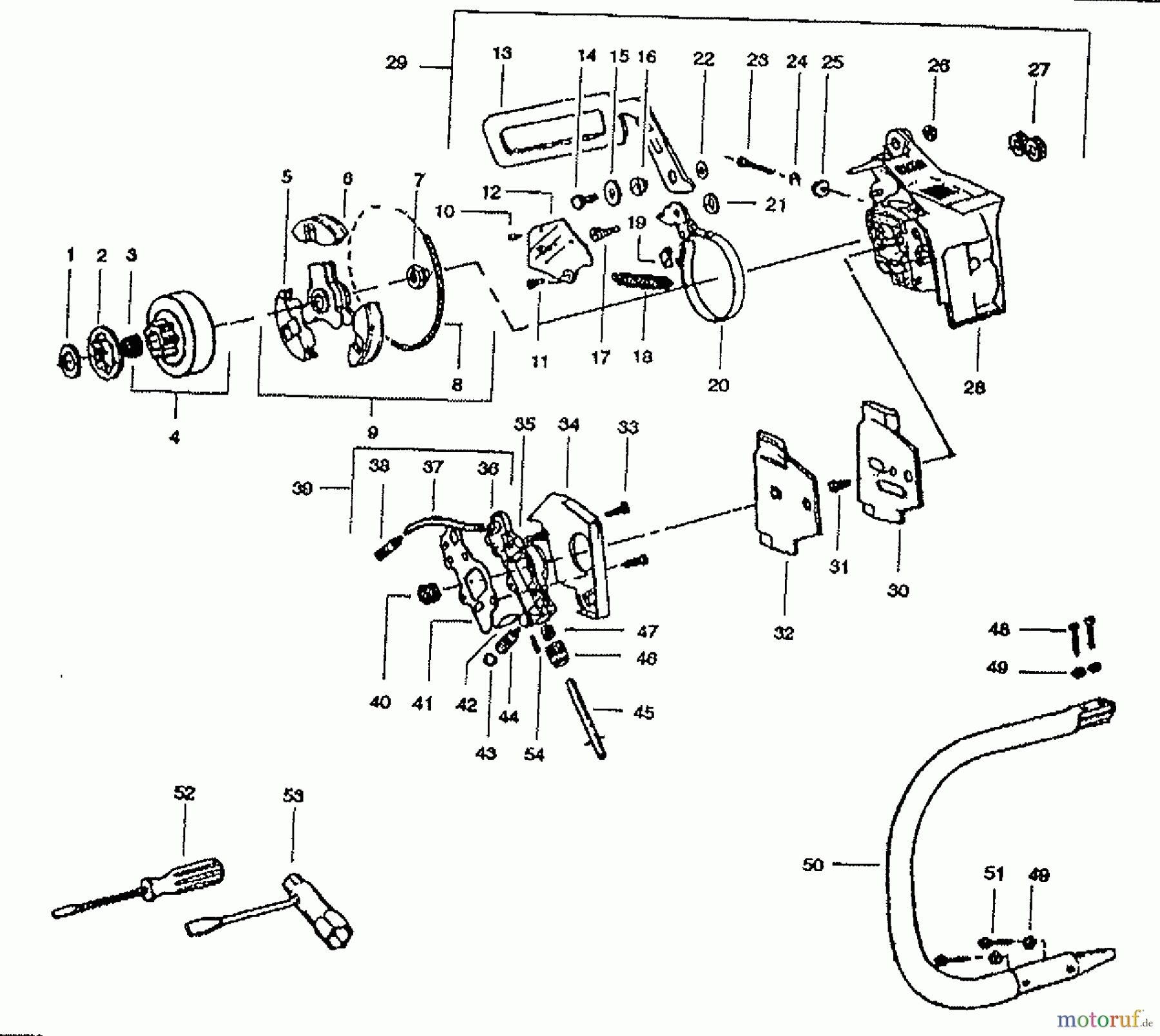Poulan / Weed Eater Motorsägen 405 Plus - Poulan Pro Chainsaw Chain Brake