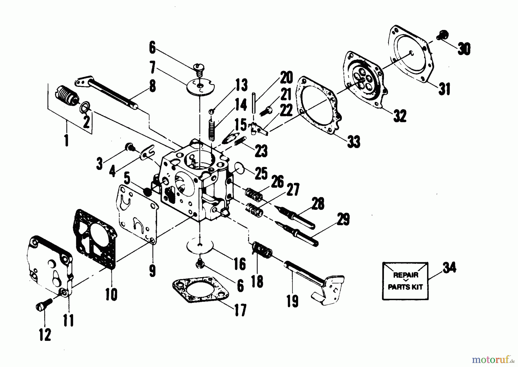Poulan / Weed Eater Motorsägen 8510 - Poulan Chainsaw CARBURETOR BREAKDOWN (# 34111)