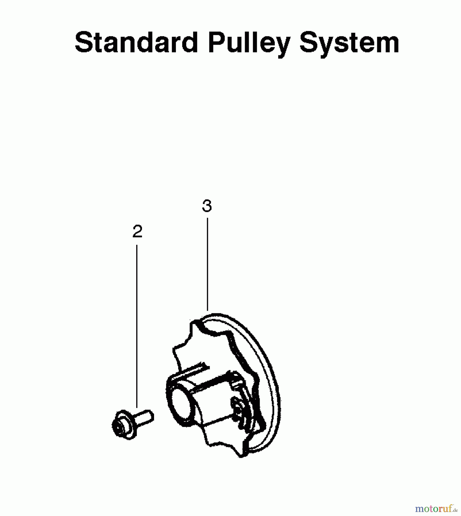 Poulan / Weed Eater Motorsägen P3314WS (Type 1) - Poulan Woodshark Chainsaw Standard Pulley System
