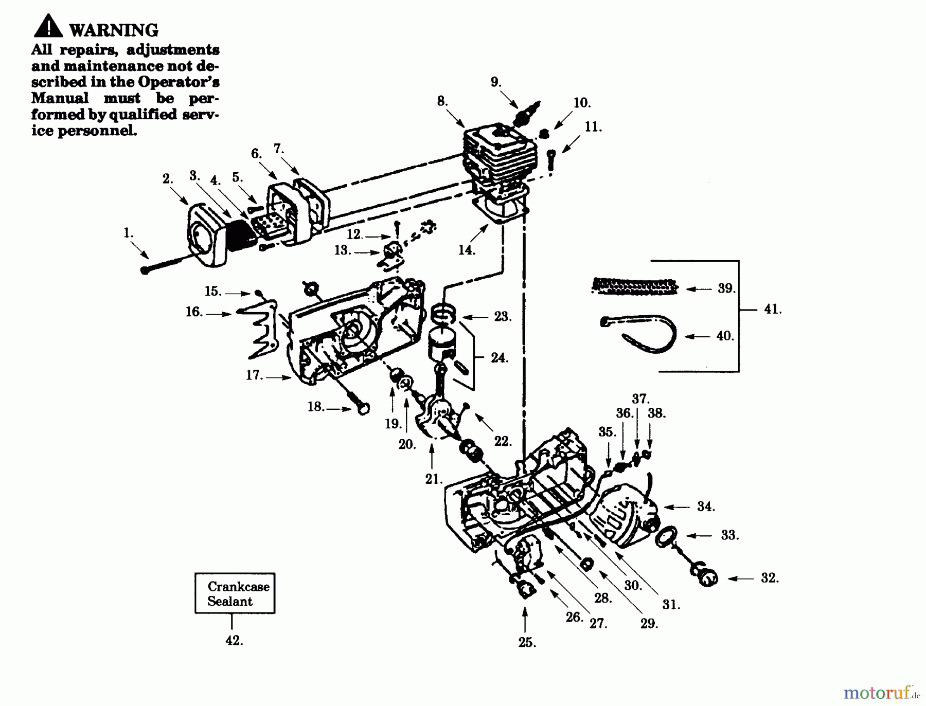  Poulan / Weed Eater Motorsägen PP395 - Poulan Pro Chainsaw INTERNAL POWER UNIT