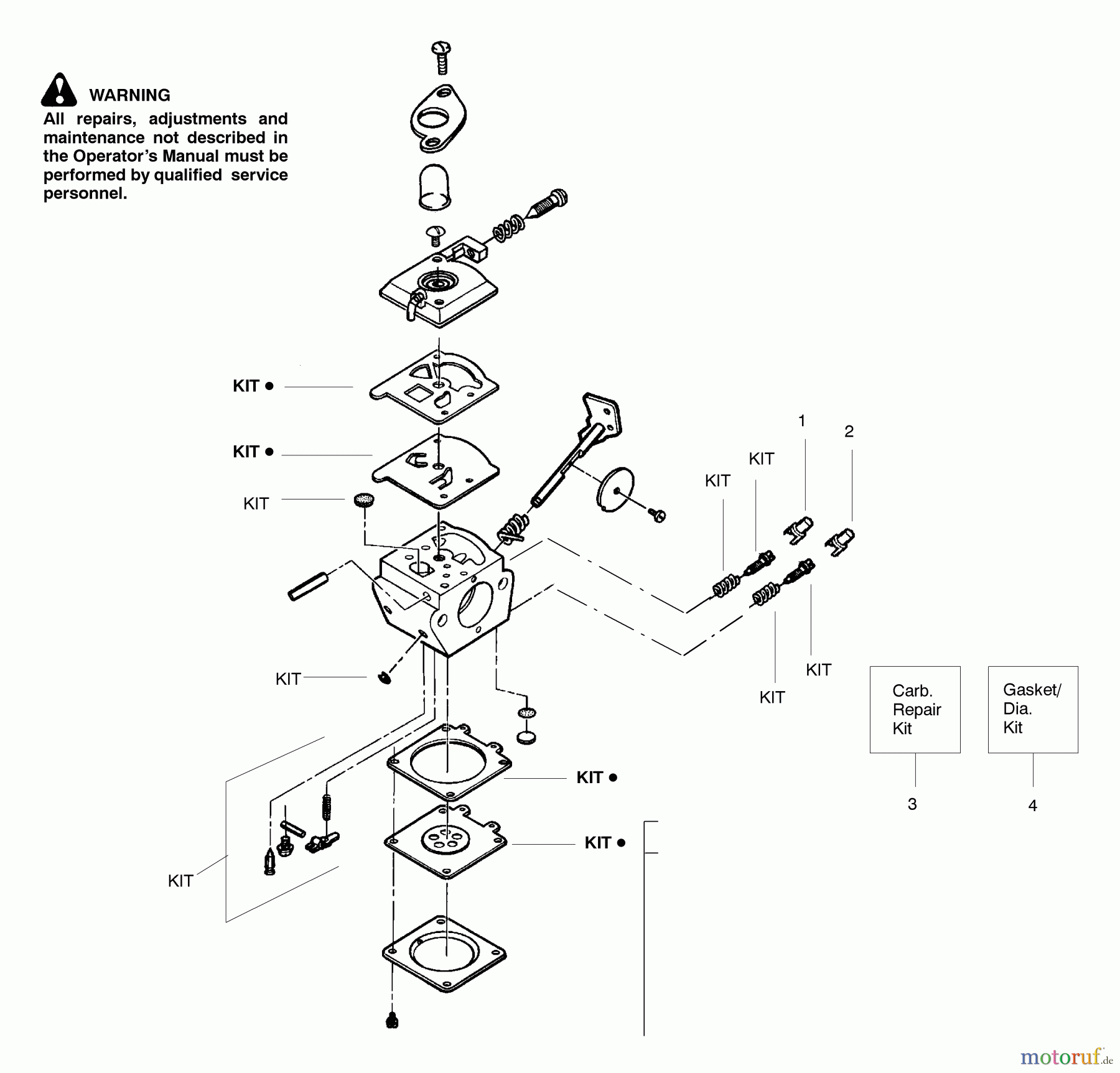  Poulan / Weed Eater Bläser / Sauger / Häcksler / Mulchgeräte FL1500 (Type 7) - Weed Eater Featherlite Blower Carburetor Assembly (WT-501) P/N 530069935