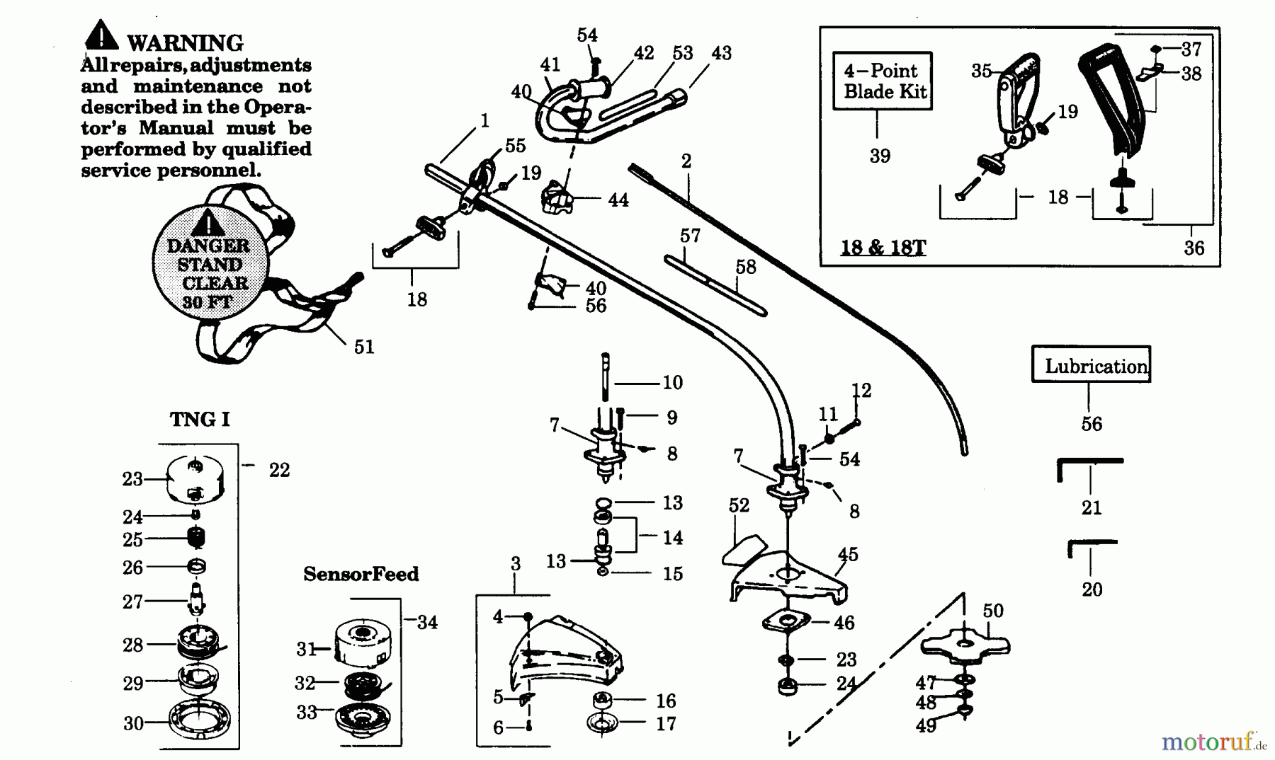  Poulan / Weed Eater Motorsensen, Trimmer GTI18KT - Weed Eater String Trimmer DRIVE SHAFT & CUTTING HEAD