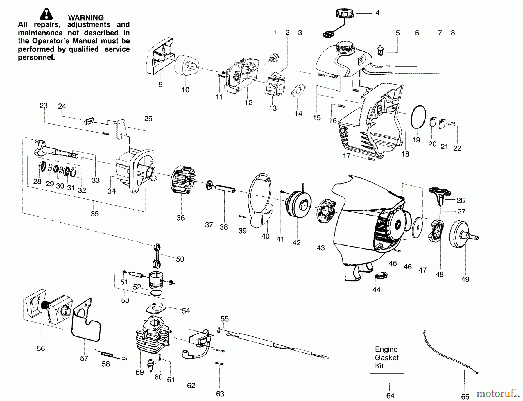Poulan / Weed Eater Motorsensen, Trimmer PP036 - Poulan Pro String Trimmer Engine Assembly