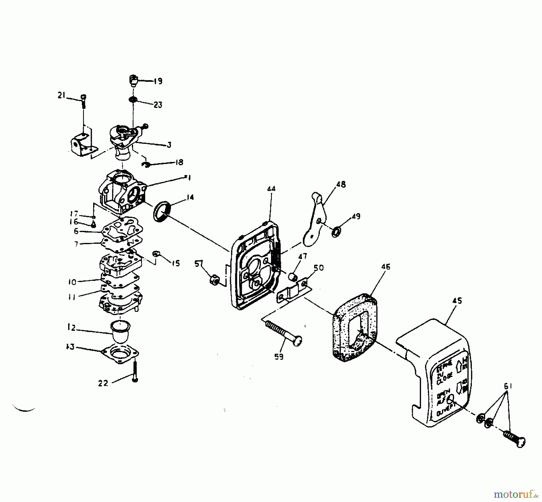  Poulan / Weed Eater Motorsensen, Trimmer PPC25 - Poulan Pro String Trimmer CARBURETOR & AIR CLEANER #216831S, & 216832S