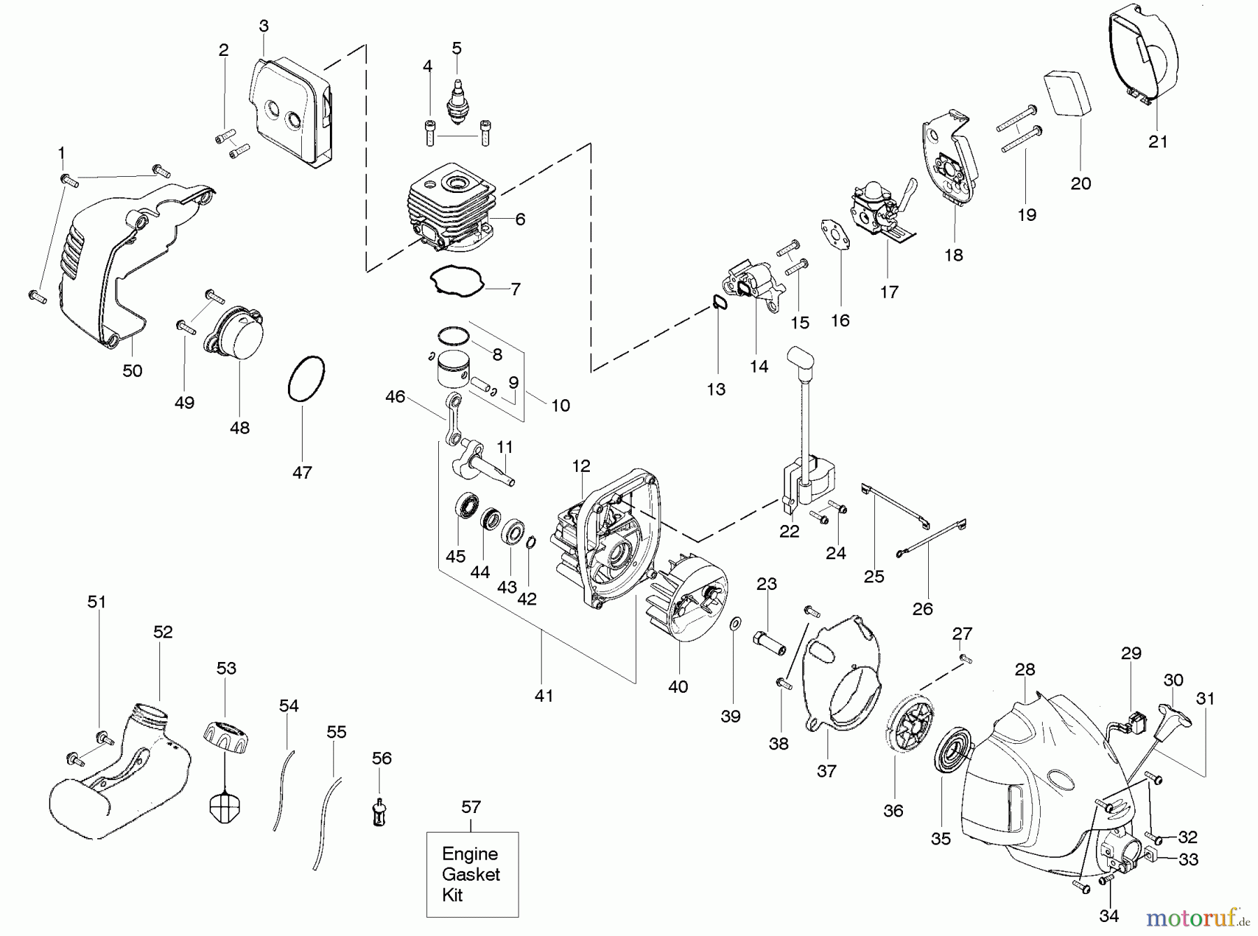  Poulan / Weed Eater Motorsensen, Trimmer XT700 - Weed Eater String Trimmer Engine