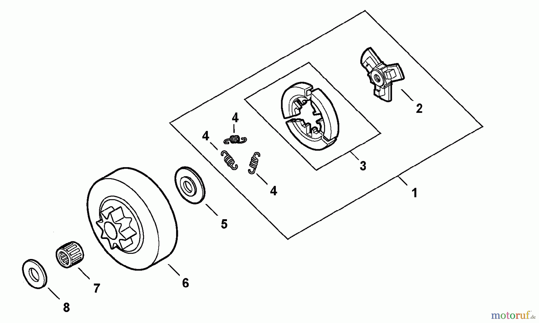 Shindaiwa Sägen, Motorsägen 326T - Shindaiwa Chainsaw Clutch