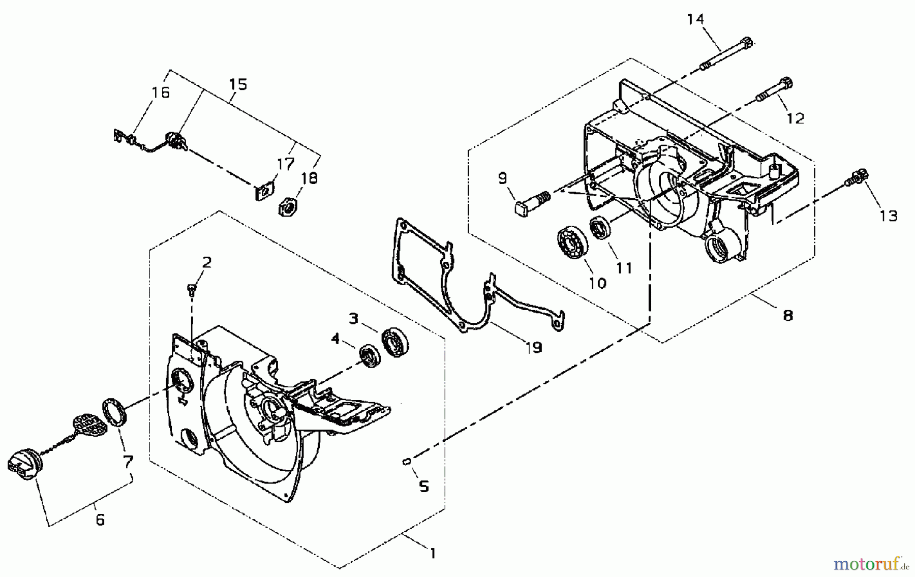  Shindaiwa Sägen, Motorsägen 360 - Shindaiwa Chainsaw, Crankcase