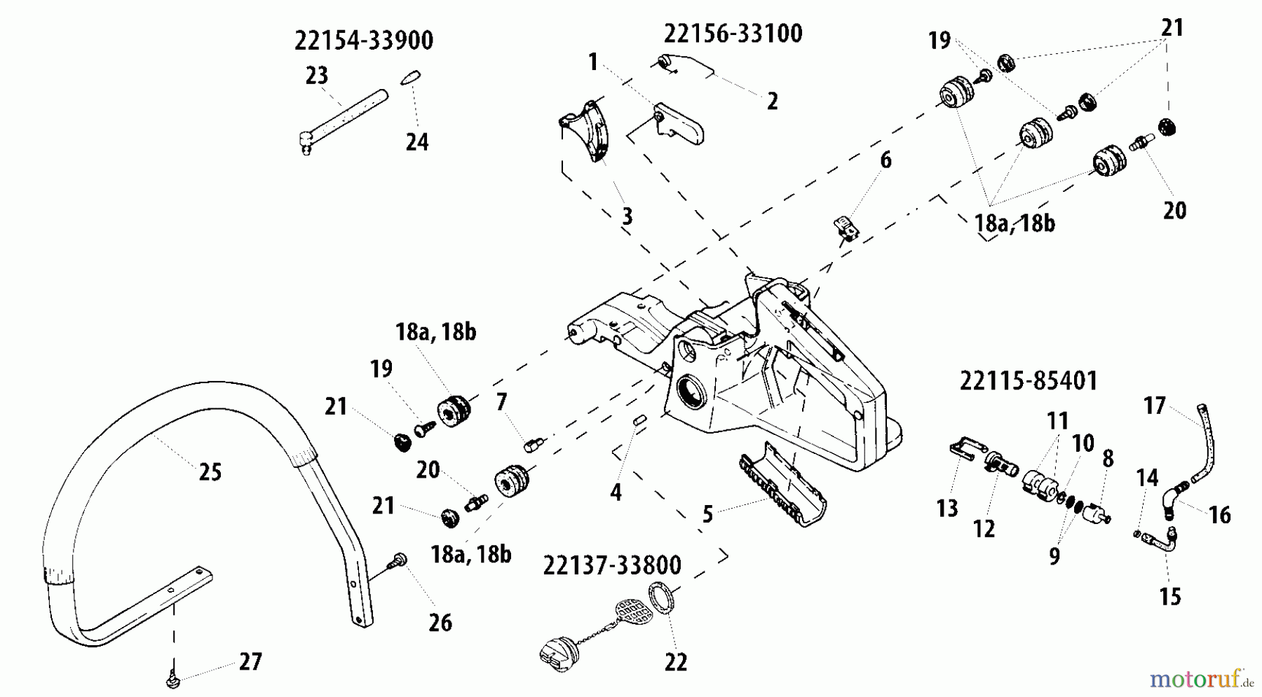  Shindaiwa Sägen, Motorsägen 377 - Shindaiwa Chainsaw Handle