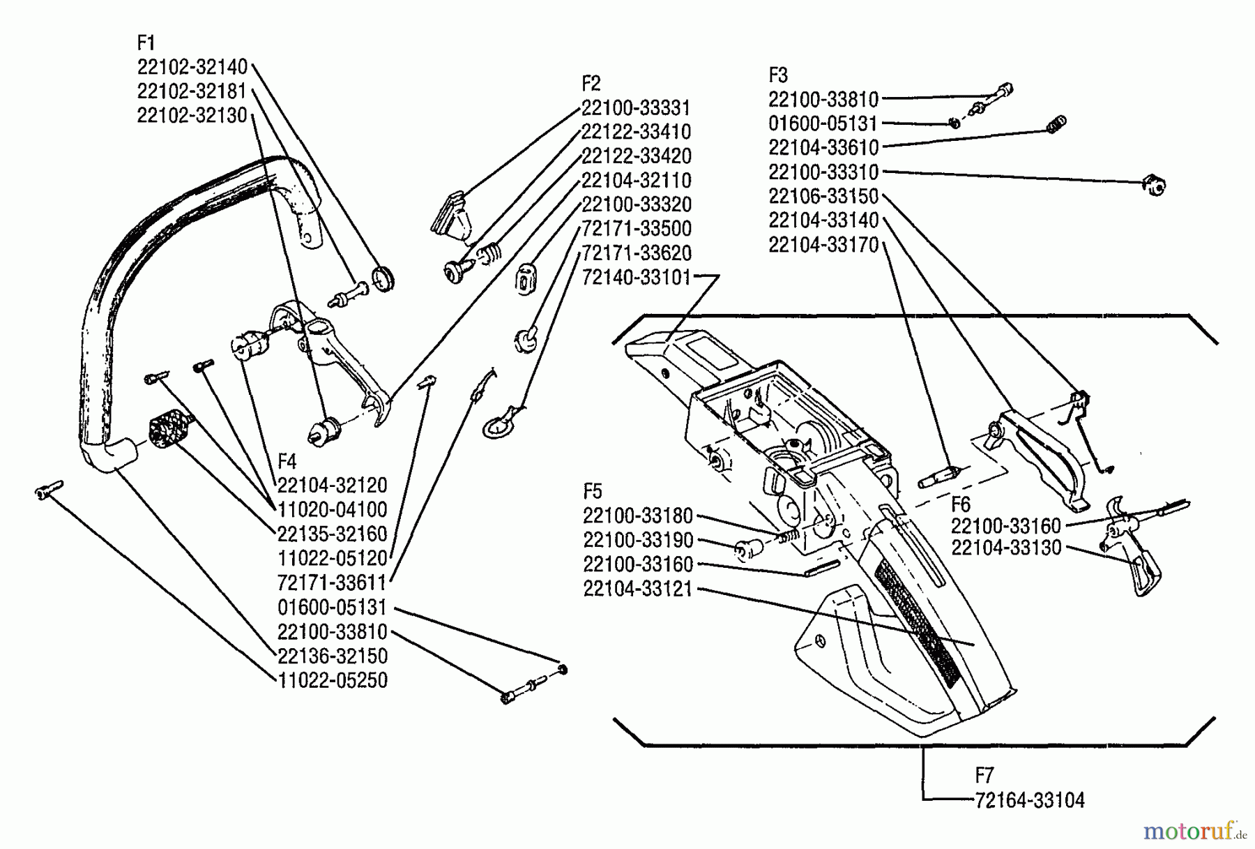  Shindaiwa Sägen, Motorsägen 451 - Shindaiwa Chainsaw Rear Handle Assembly