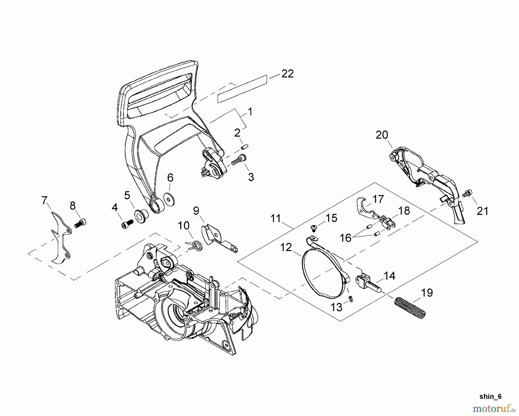  Shindaiwa Sägen, Motorsägen 502S - Shindaiwa Chainsaw Chain Break