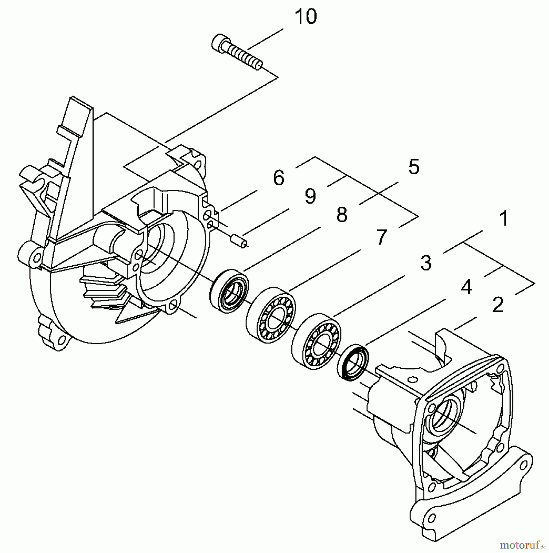  Shindaiwa Trimmer, Faden / Bürste T230XR EMC - Shindaiwa String Trimmer, S/N: 9013195 - 9095664 Crankcase / Engine Cover / Fan Cover #1