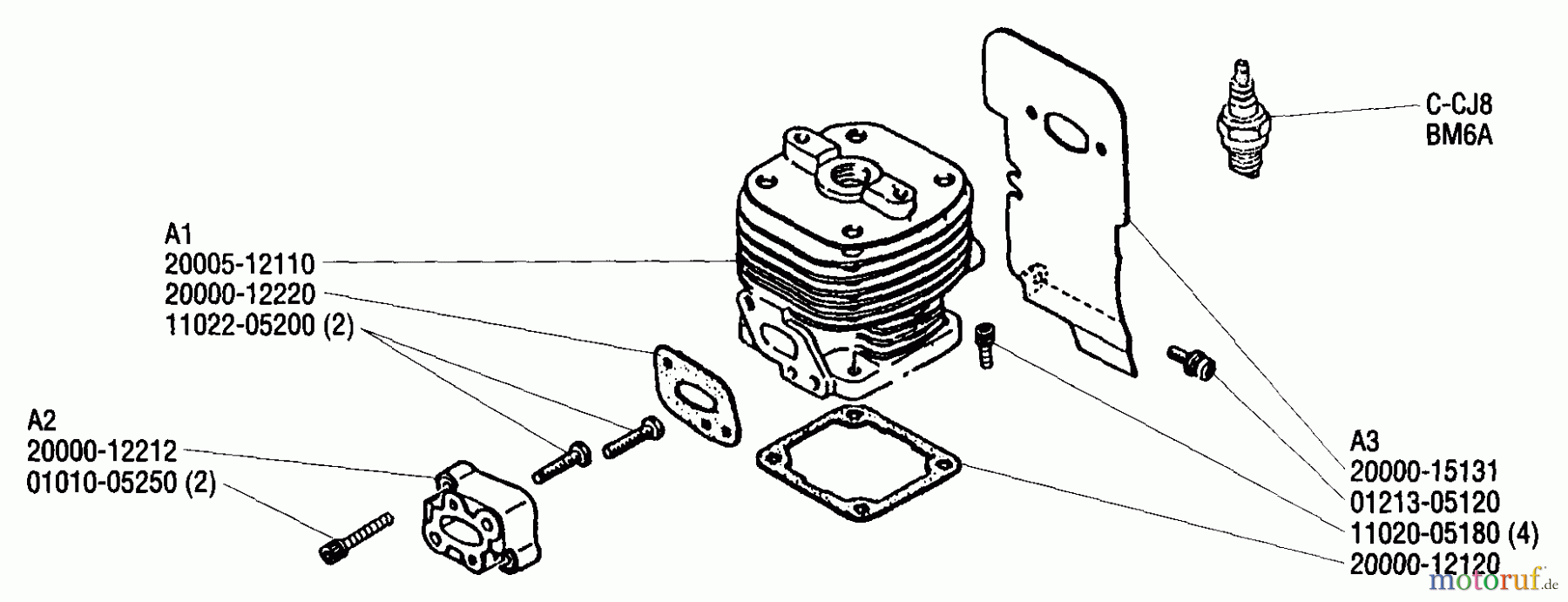  Shindaiwa Trimmer, Faden / Bürste T25 - Shindaiwa String Trimmer Cylinder