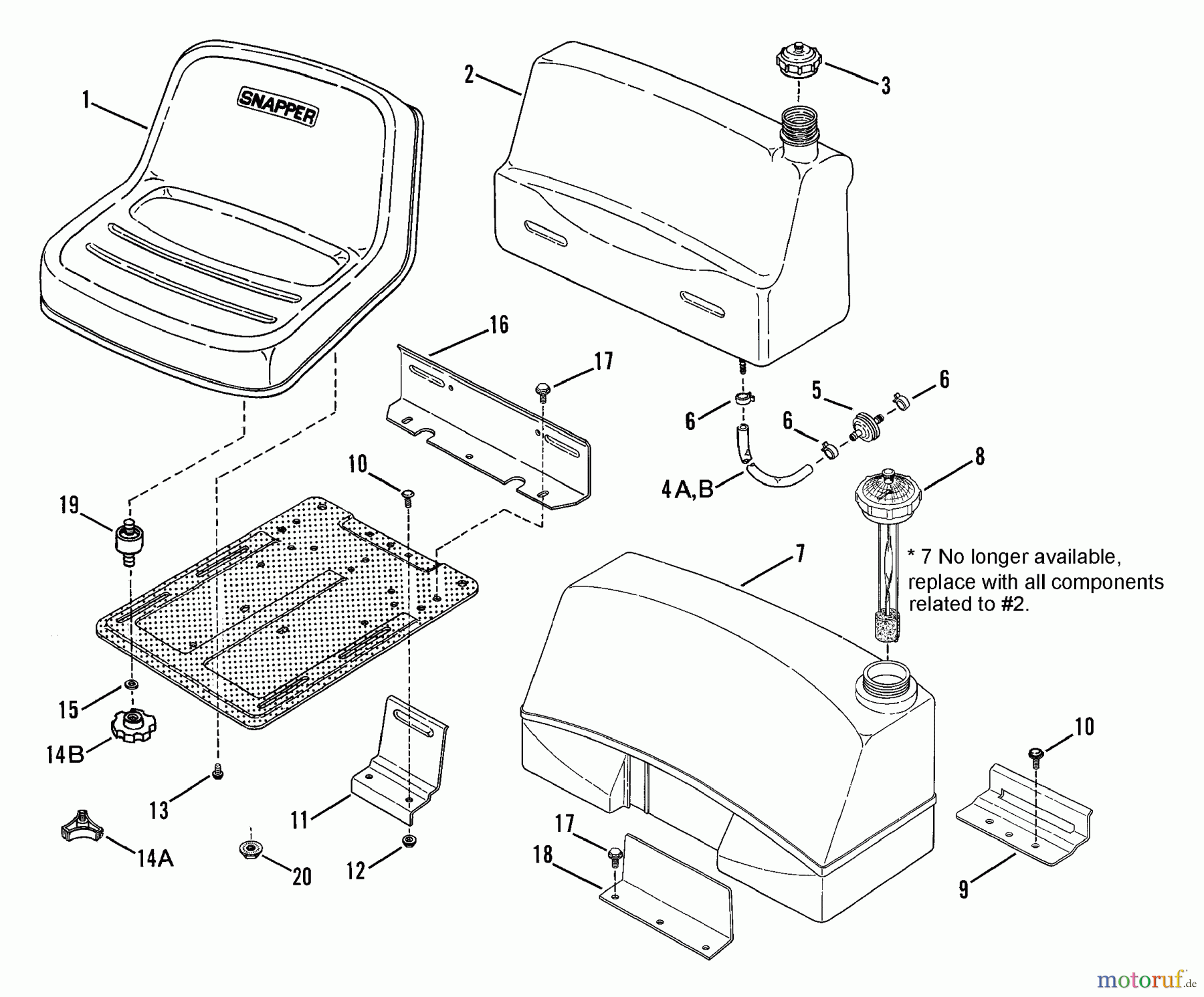  Snapper Zubehör. Rasenmäher 7060947 - Snapper Bag N-Wagon, 30 Bushel 28127BE 28