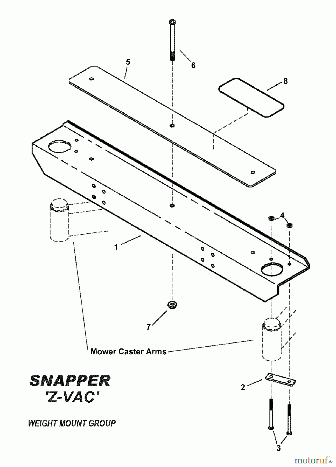  Snapper Zubehör. Rasenmäher 7063313 - Snapper Triple Bag Catcher, 52