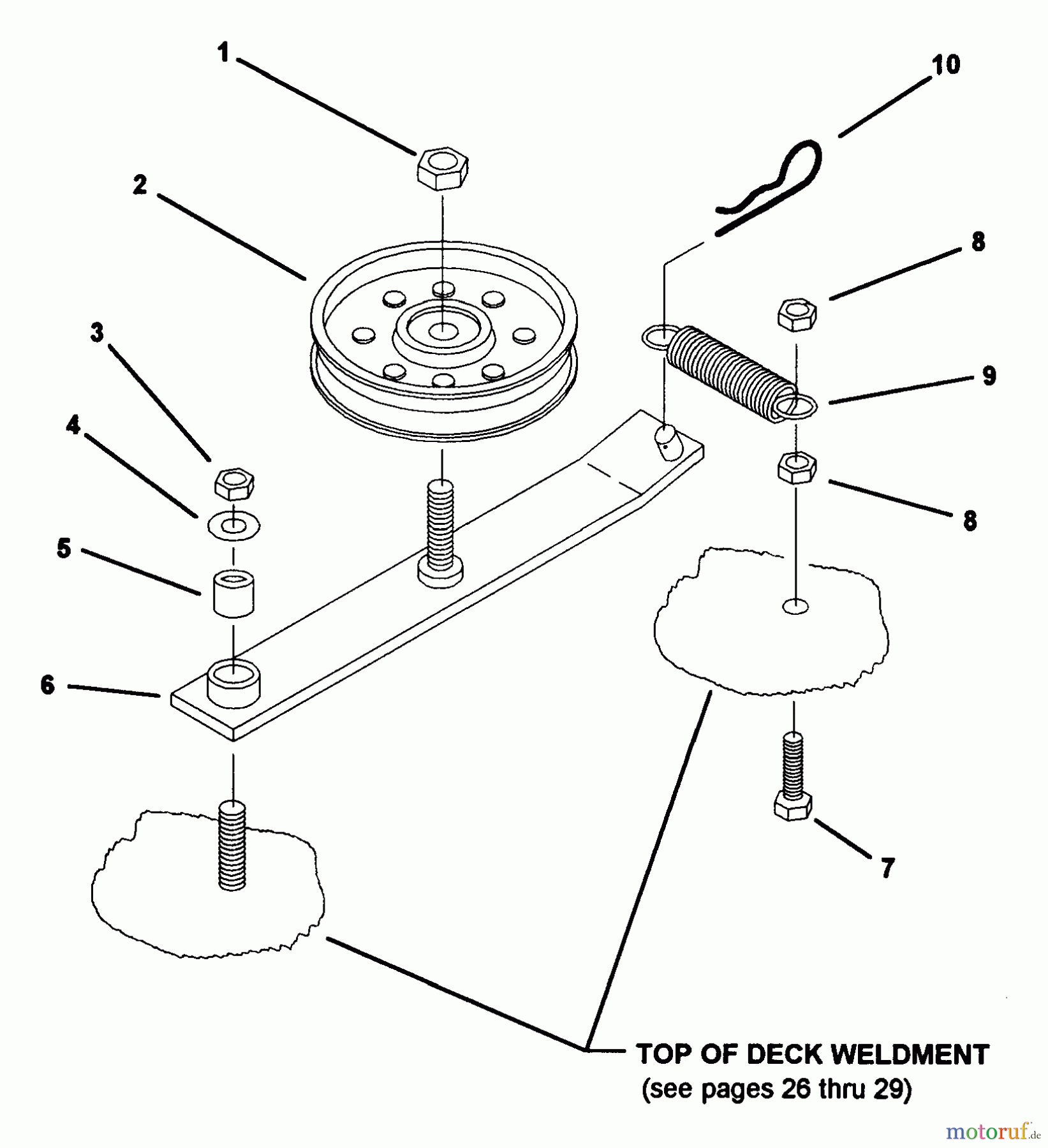  Snapper Nullwendekreismäher, Zero-Turn Z1202B (80183) - Snapper 12 HP Zero-Turn Mower, Hydro Drive, ZTR Series 2 Single Idler Assembly