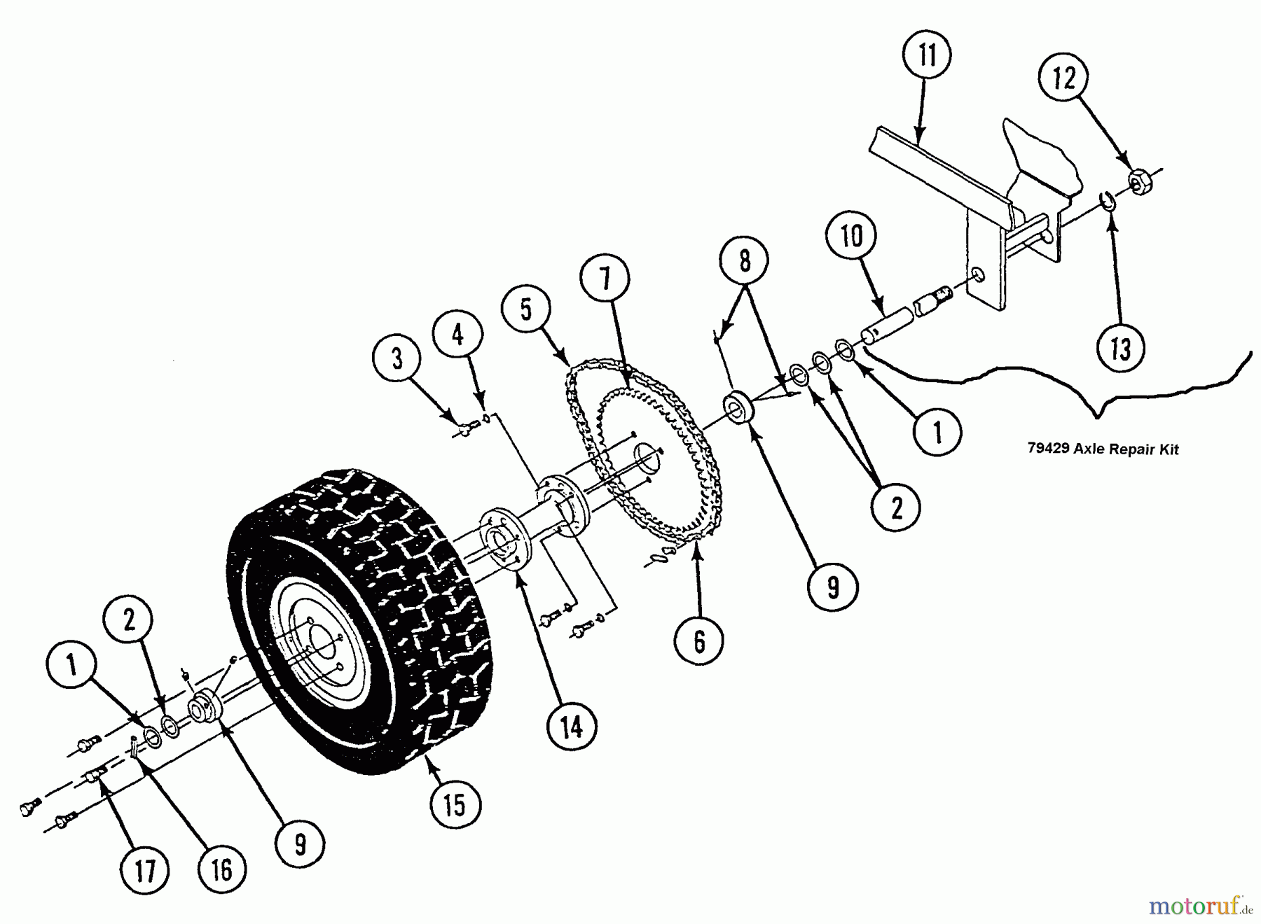  Snapper Nullwendekreismäher, Zero-Turn Z1401K (82120) - Snapper 14 HP Zero-Turn Mower, Chain Drive, ZTR Series 1 Final Drive Parts W/Cast Hub