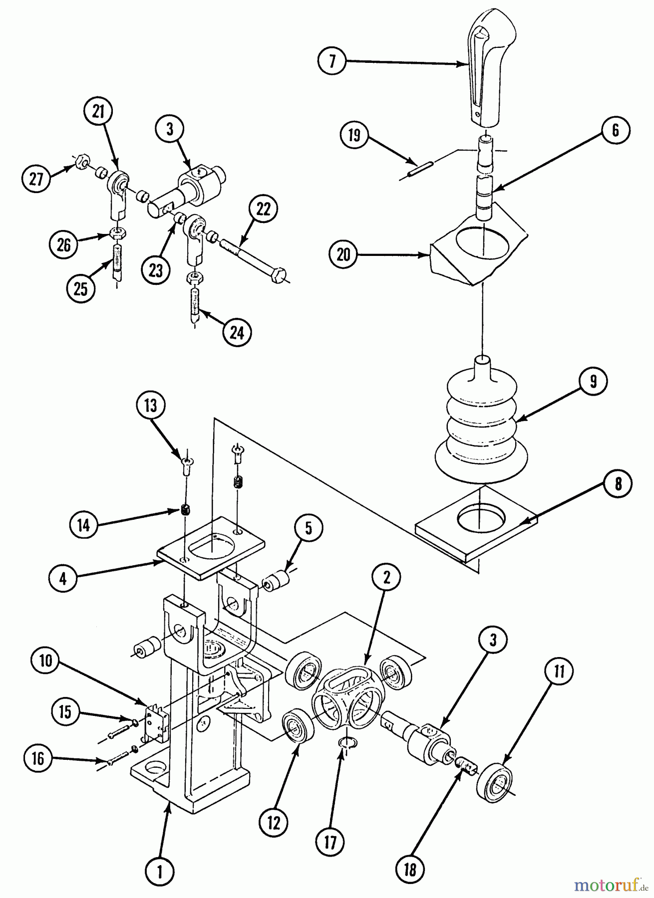  Snapper Nullwendekreismäher, Zero-Turn Z120T (82129) - Snapper 12 HP Zero-Turn Mower, Chain Drive, ZTR Series 0 Joystick Steering Control Parts