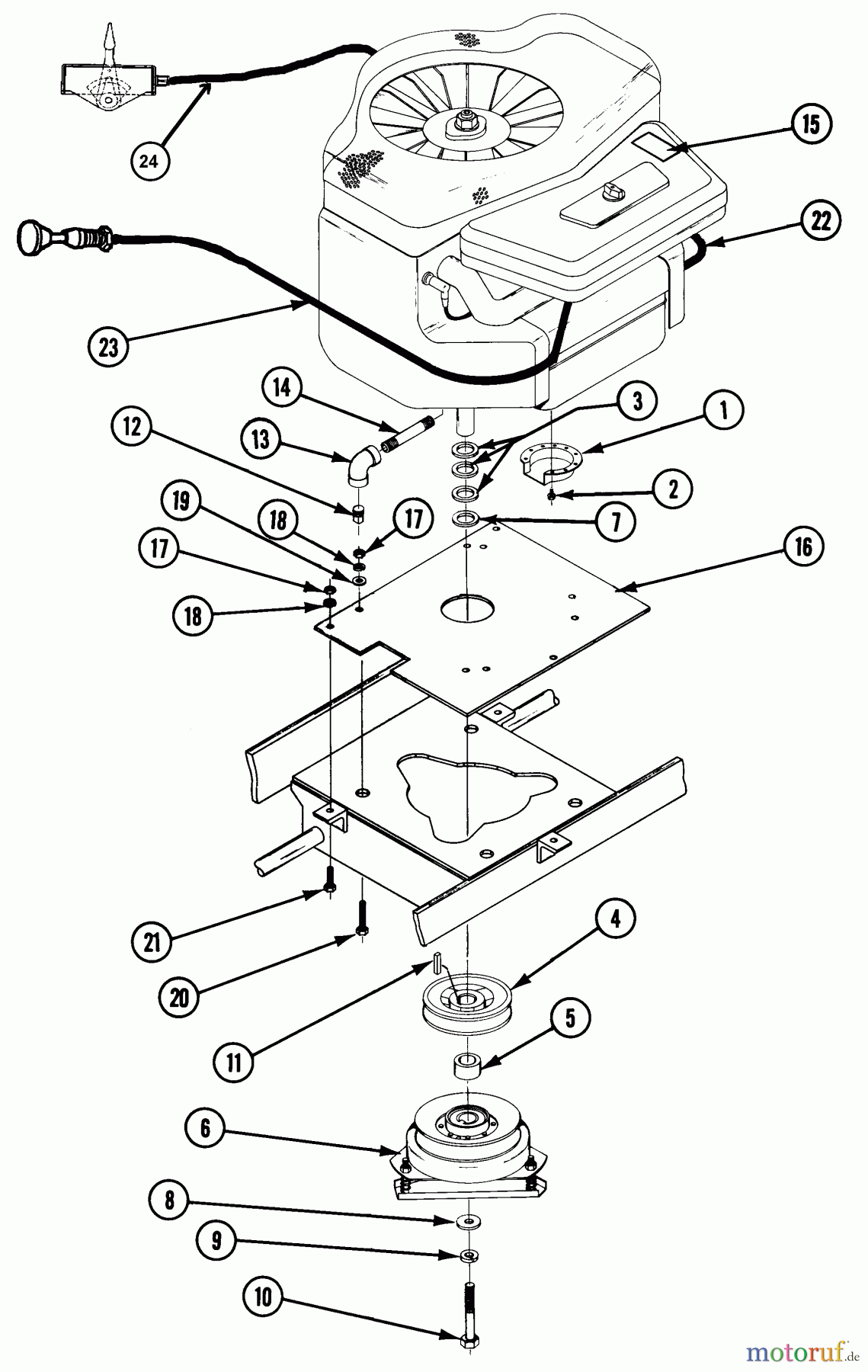  Snapper Nullwendekreismäher, Zero-Turn Z1800T (82159) - Snapper 18 HP Zero-Turn Mower, Chain Drive, ZTR Series 0 Twin Cylinder Engine Assembly, Briggs