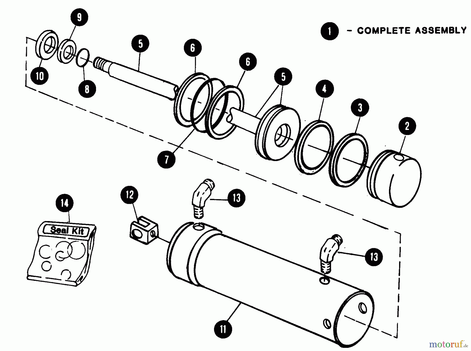  Snapper Rasen- und Gartentraktoren 1650 (80424) - Snapper 16 HP Garden Tractor, Hydro Drive, MF Series Hydraulic Cylinder - Mid-Mount (Type B - Victor)