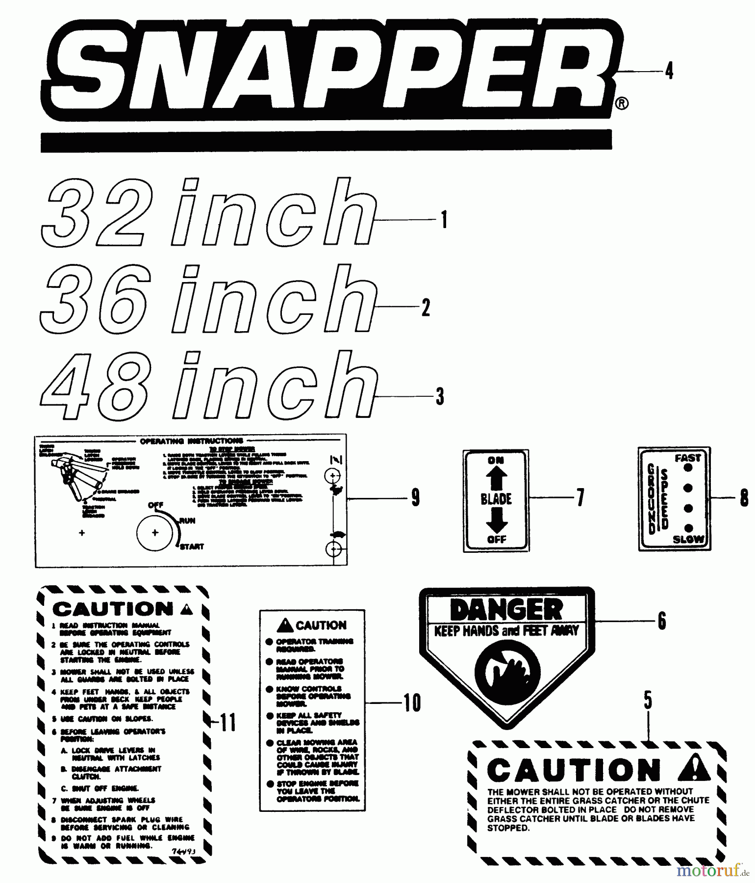  Snapper Rasenmäher für Großflächen W32142BV - Snapper 32