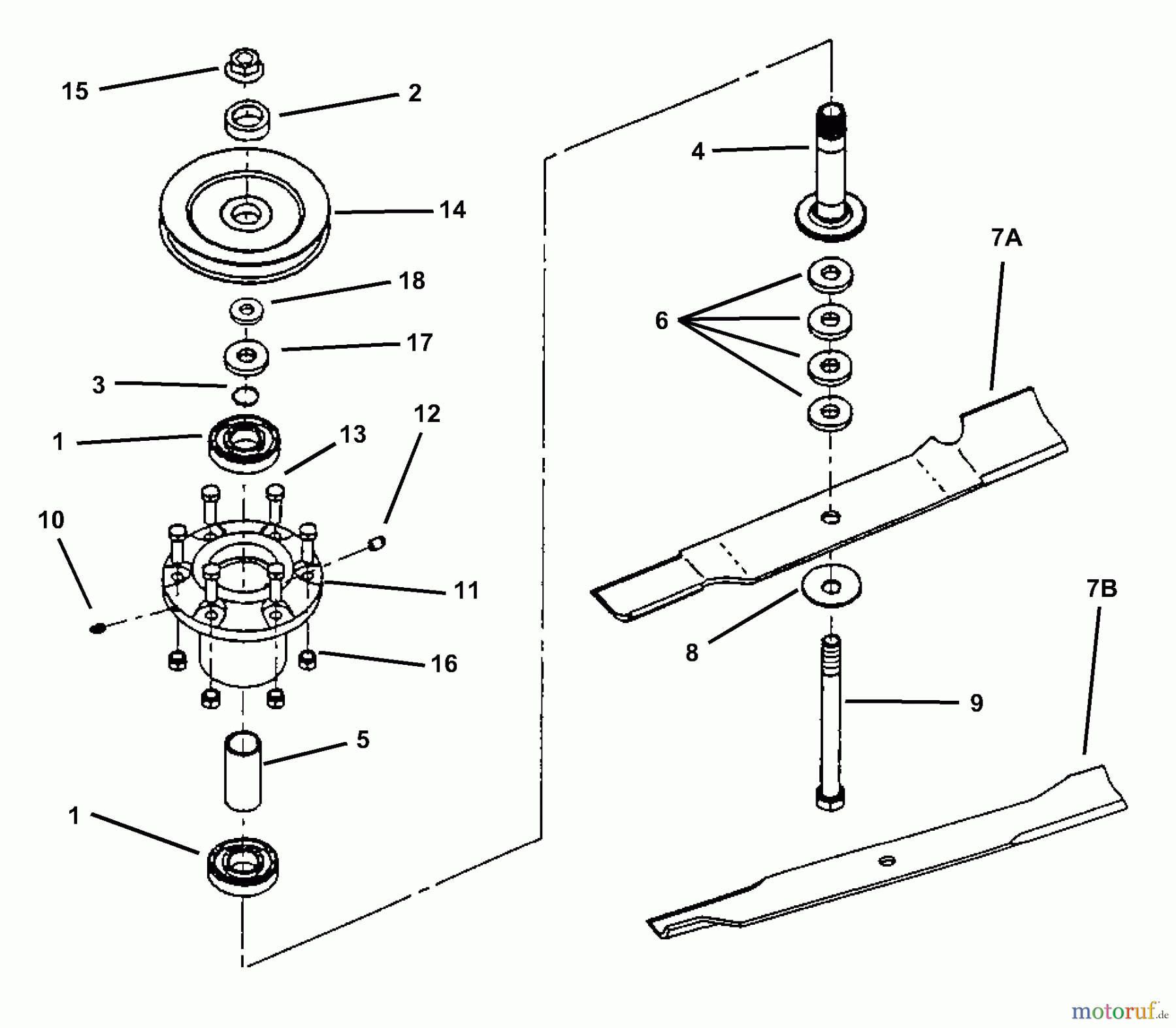  Snapper Nullwendekreismäher, Zero-Turn ZM2200KH (82473) - Snapper 22 HP Zero-Turn Mower, Kohler, Mid Mount, Z-Rider Series 0 Cutter Housing Assembly