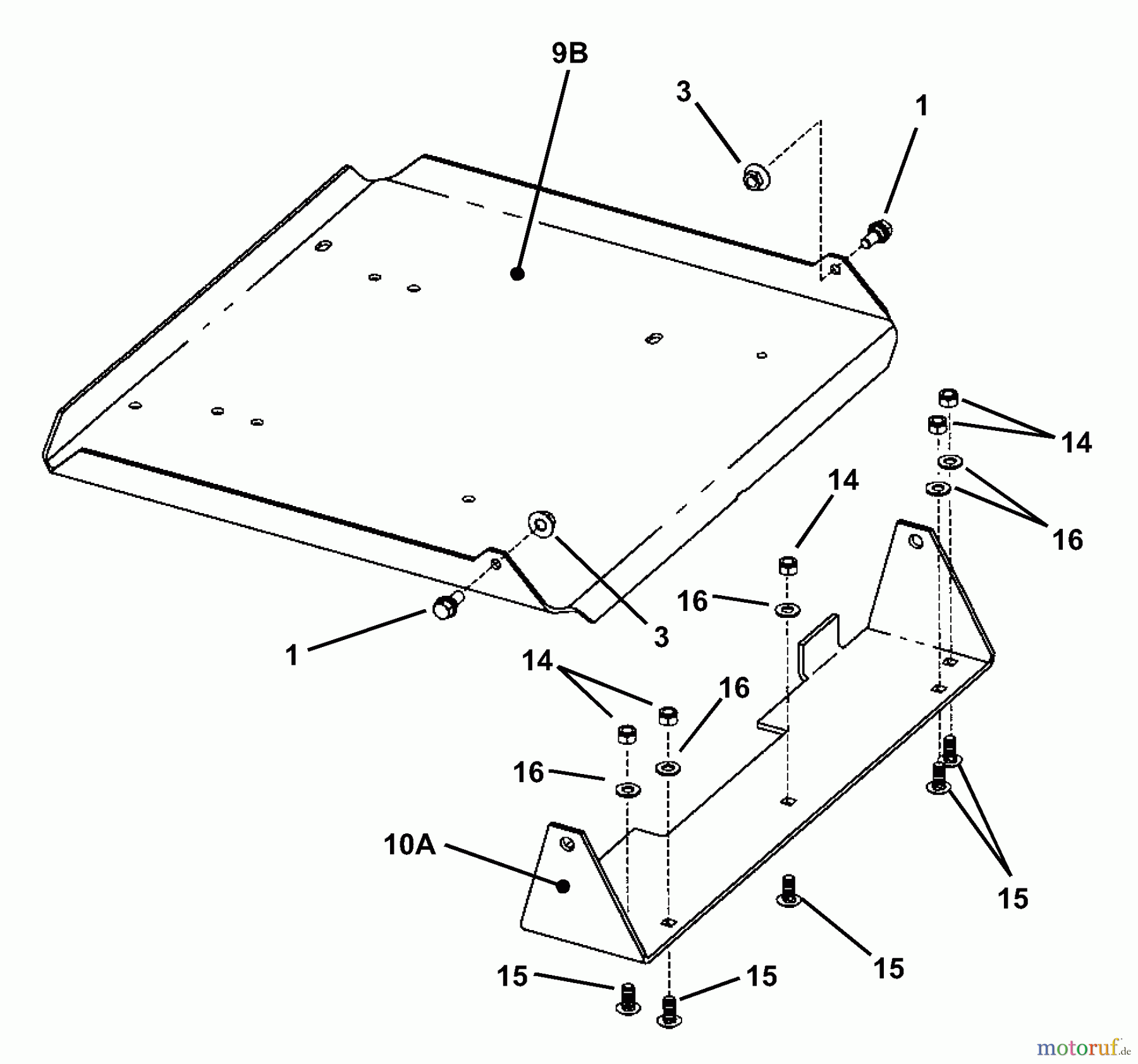  Snapper Nullwendekreismäher, Zero-Turn ZM2500KH (82518) - Snapper 25 HP Zero-Turn Mower, Kohler, Mid Mount, Z-Rider Series 0 Seat Support Assembly (Part 2)