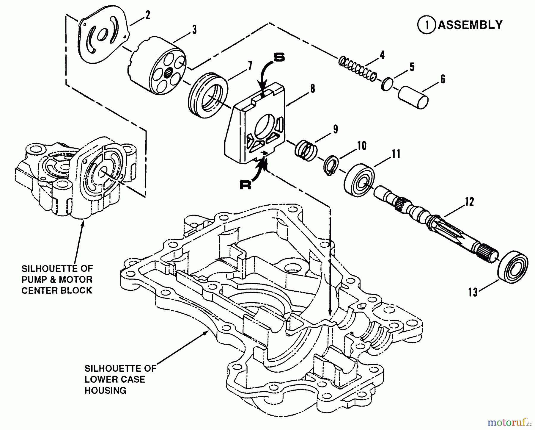  Snapper Sonstiges K50 - Snapper Tuff Torq Hydrostatic Transaxle Motor Shaft Assembly