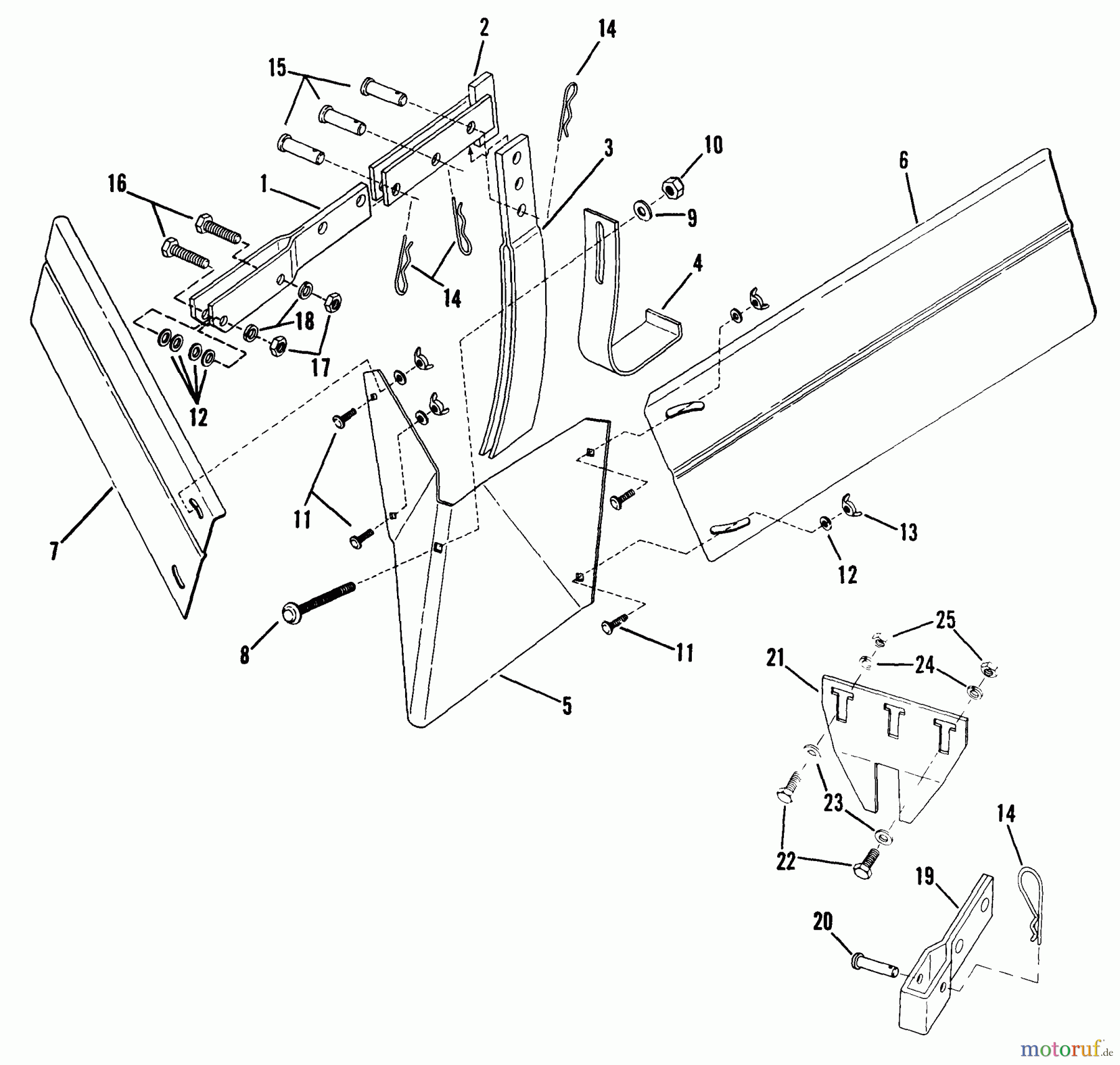  Snapper Motorhacken und Kultivierer R8002B (85228) - Snapper Rear Tine Tiller, 8 HP, Series 2 Garden Tool Accessories (P/N 60731 Hiller Furrower Kit)