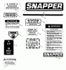 Snapper 28088B - 28" Rear-Engine Rider, 8 HP, Series 8 Ersatzteile Decals