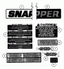 Snapper 7060947 - Bag N-Wagon, 30 Bushel M300917B 30" 9 HP Rear Engine Rider "M" Series 17 (84283) Ersatzteile Decals (Part 1)