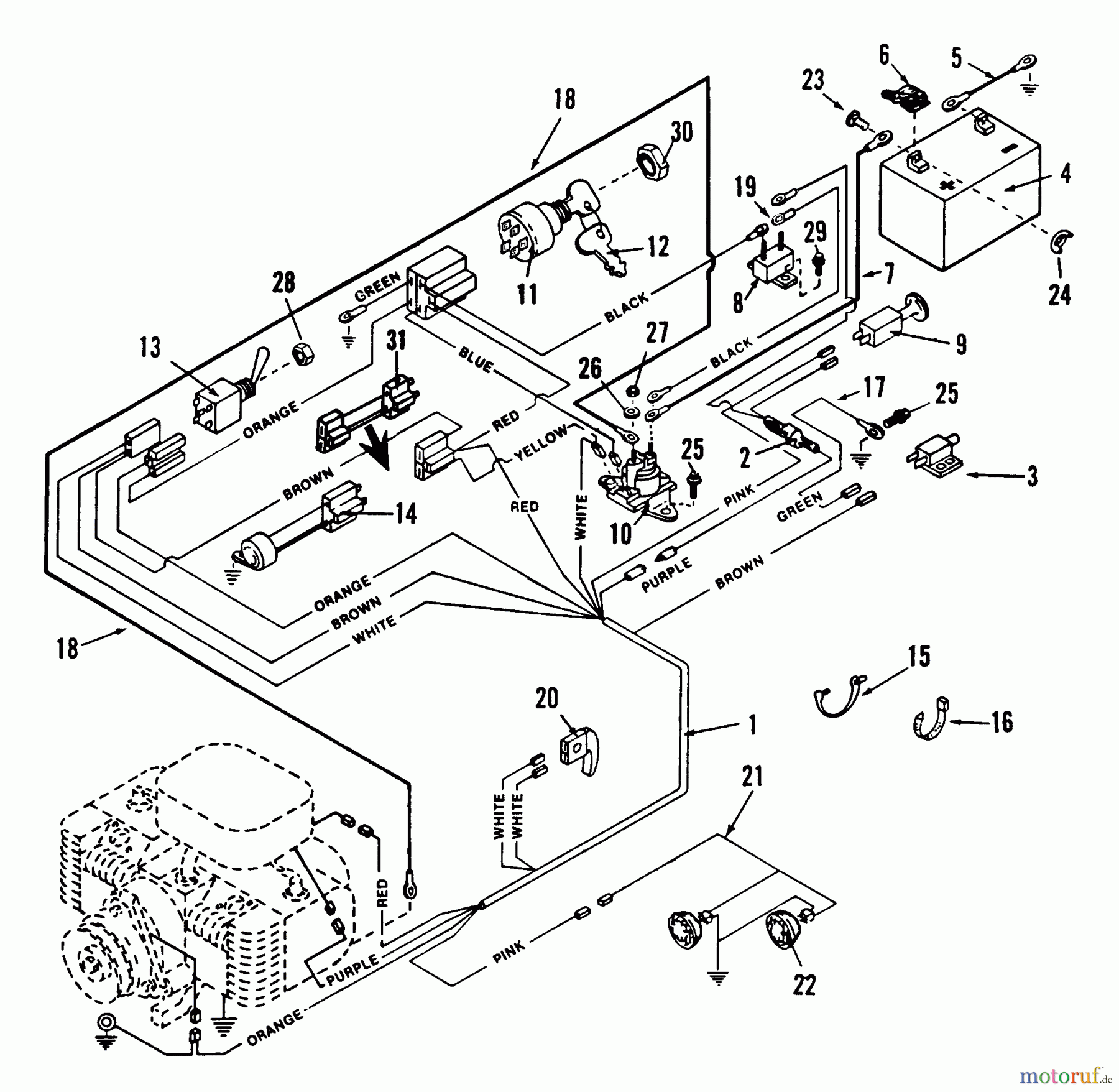  Snapper Rasen- und Gartentraktoren LT12502 - Snapper 12.5 HP Lawn Tractor, Disc Drive, Series 2 Electronic System Components