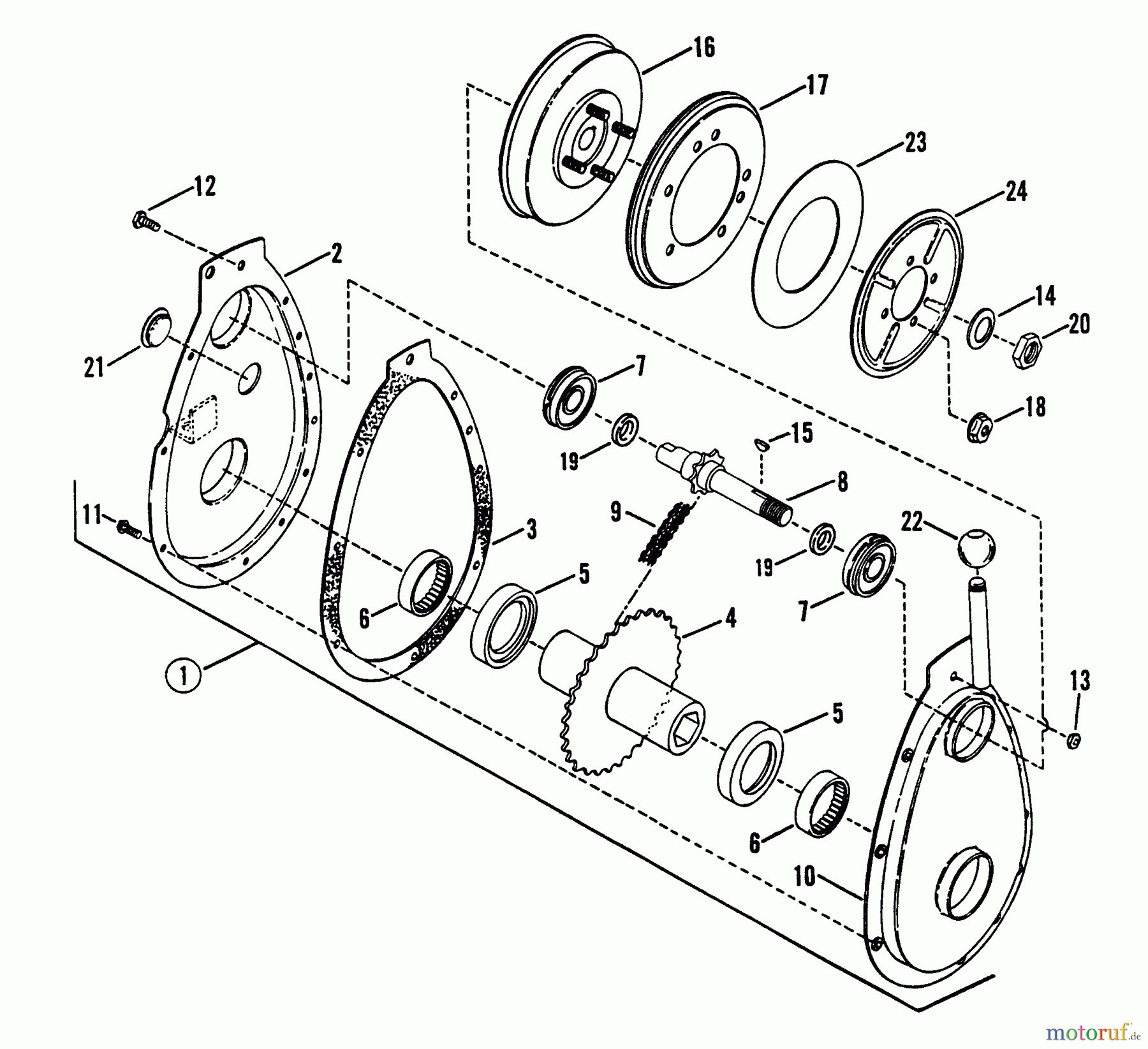  Snapper Rasen- und Gartentraktoren LT12502 - Snapper 12.5 HP Lawn Tractor, Disc Drive, Series 2 Primary Chain Case