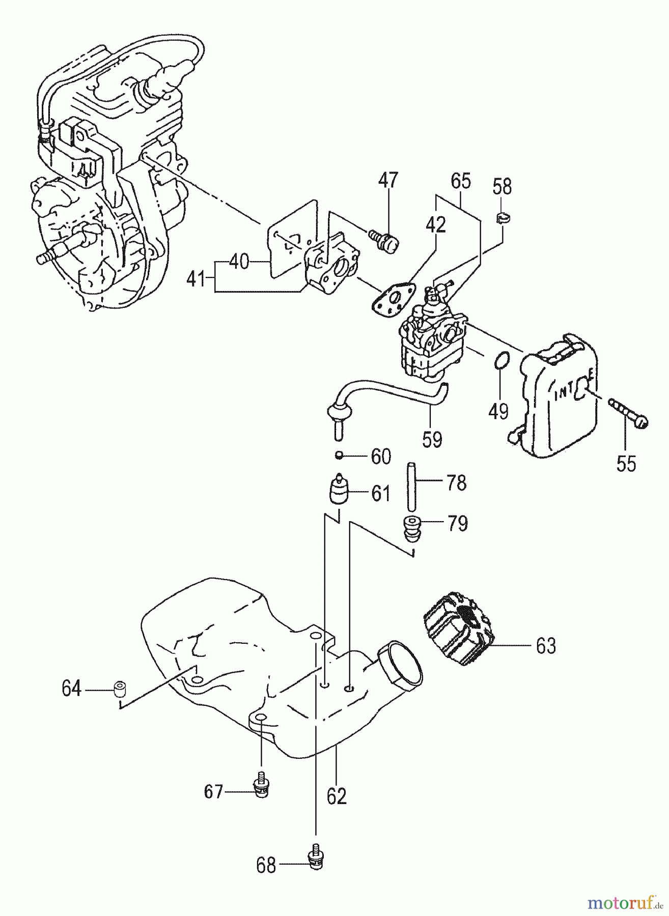 Tanaka Trimmer, Motorsensen TBC-225 - Tanaka Grass Trimmer Fuel System