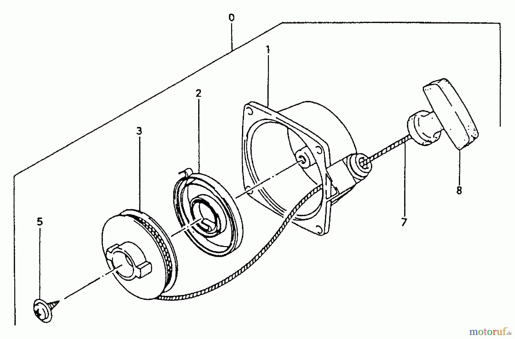  Tanaka Trimmer, Motorsensen TBC-2510 - Tanaka Grass Trimmer Recoil Starter Assembly