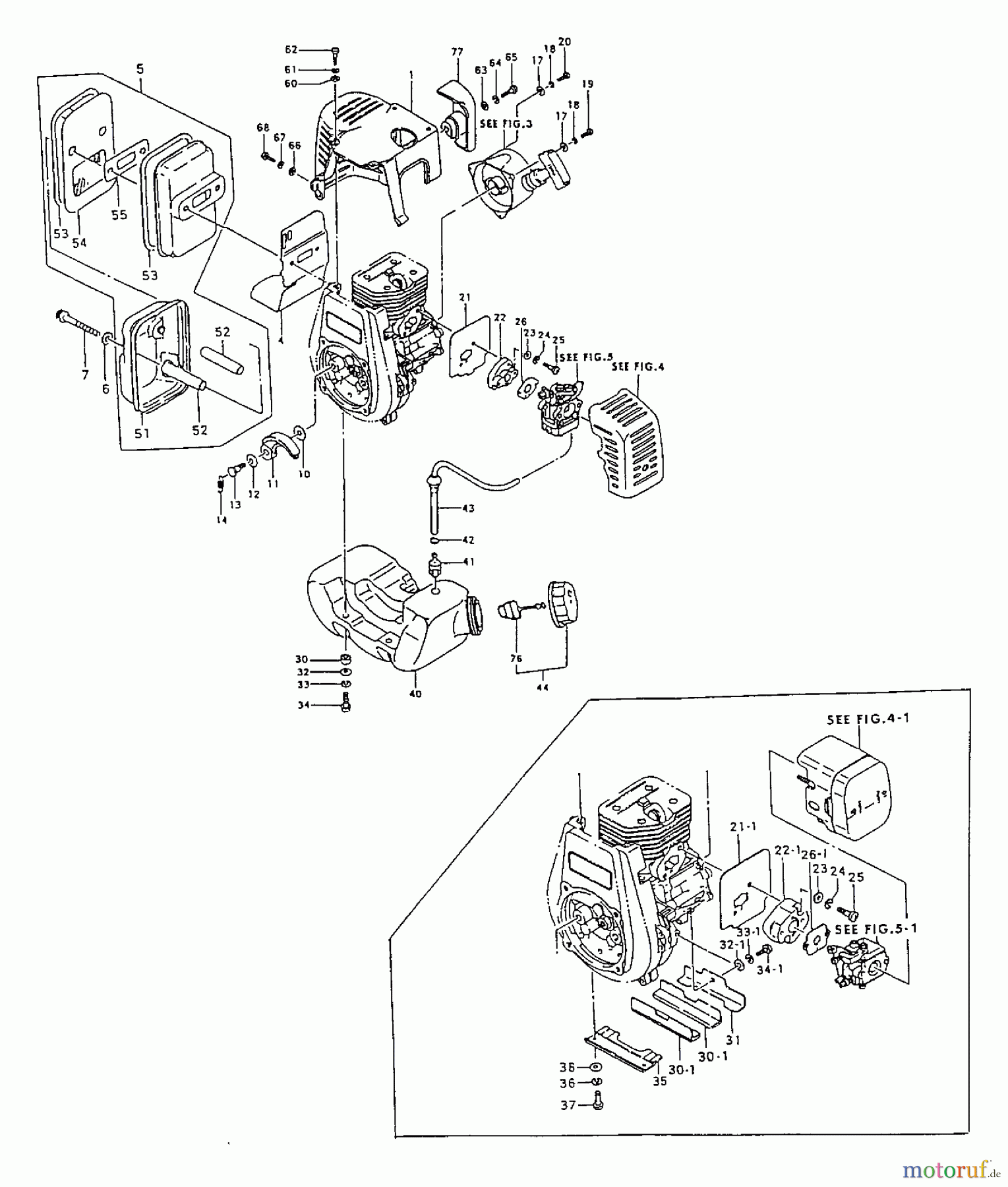 Tanaka Trimmer, Motorsensen TBC-355DH - Tanaka Brush Cutter Engine Components