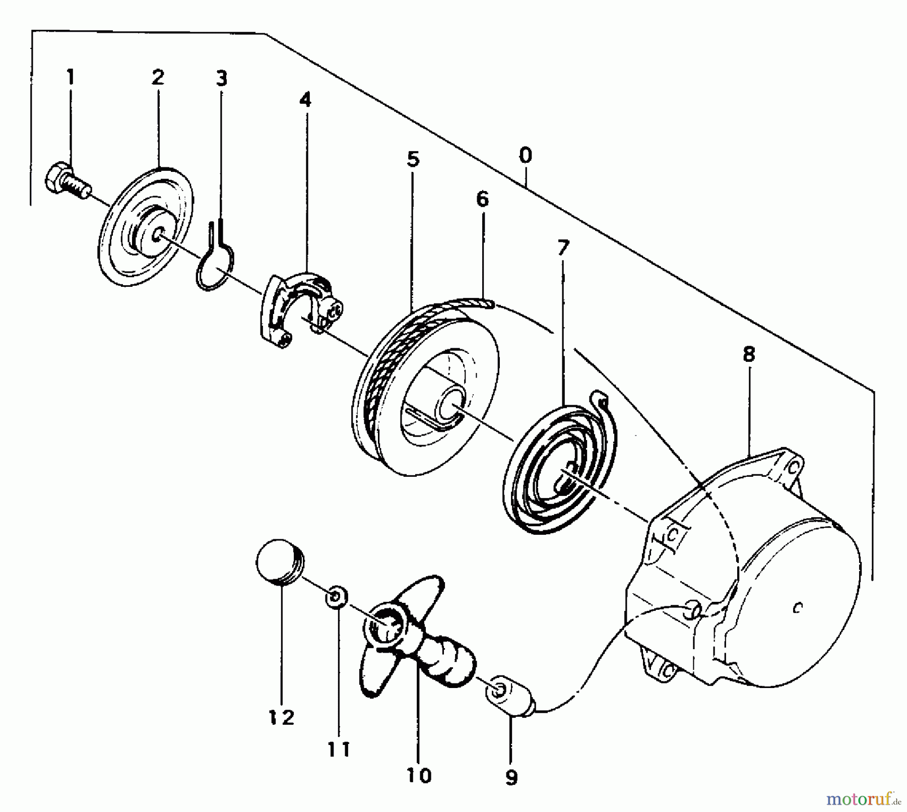 Tanaka Trimmer, Motorsensen TBC-501 - Tanaka Trimmer / Brush Cutter Recoil Starter