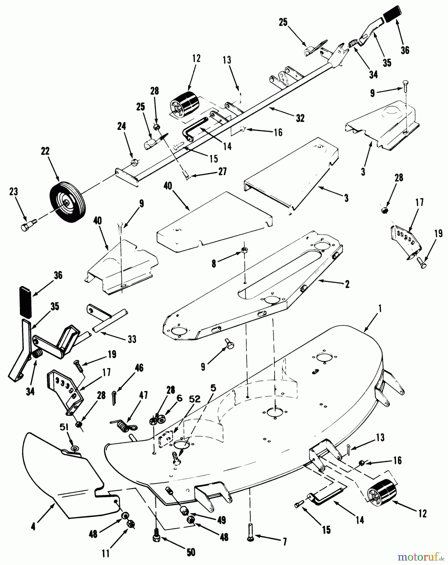 Toro Neu Mowers, Deck Assembly Only 15-42SC03 - Toro 42